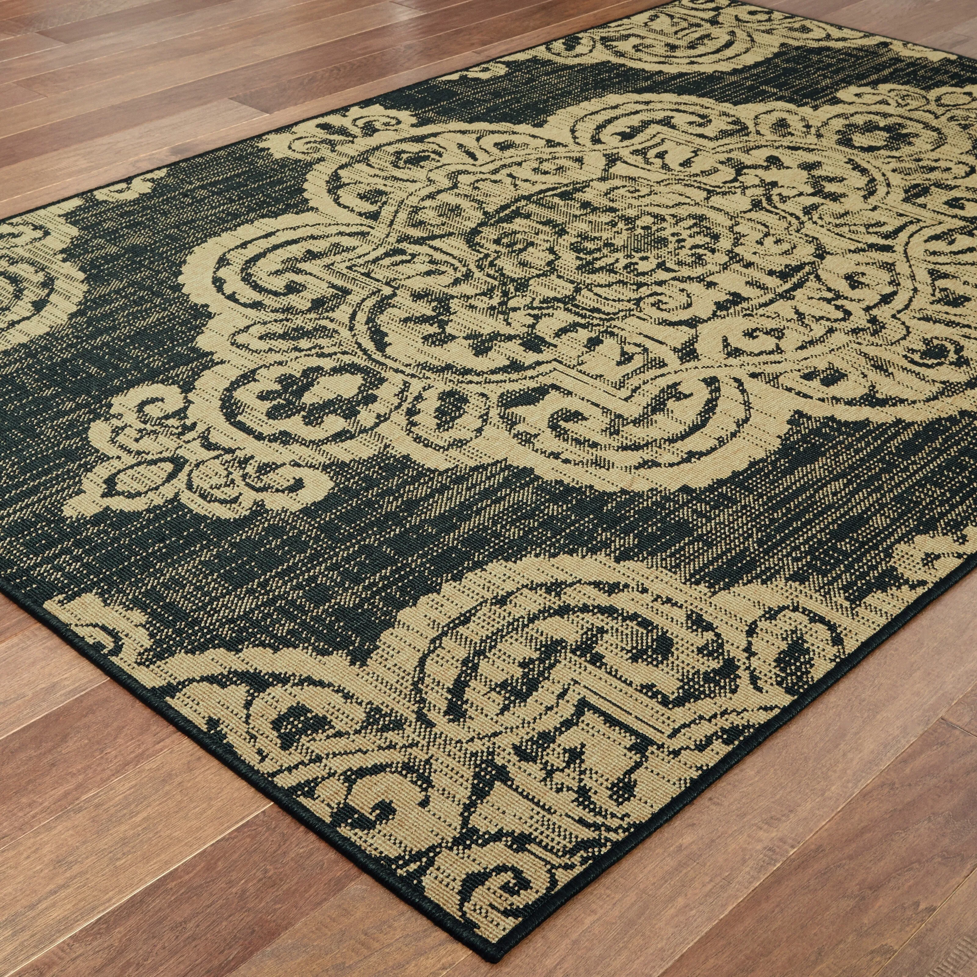 Style Haven Marianna Center Medallion Loop Pile Indoor Outdoor Rug