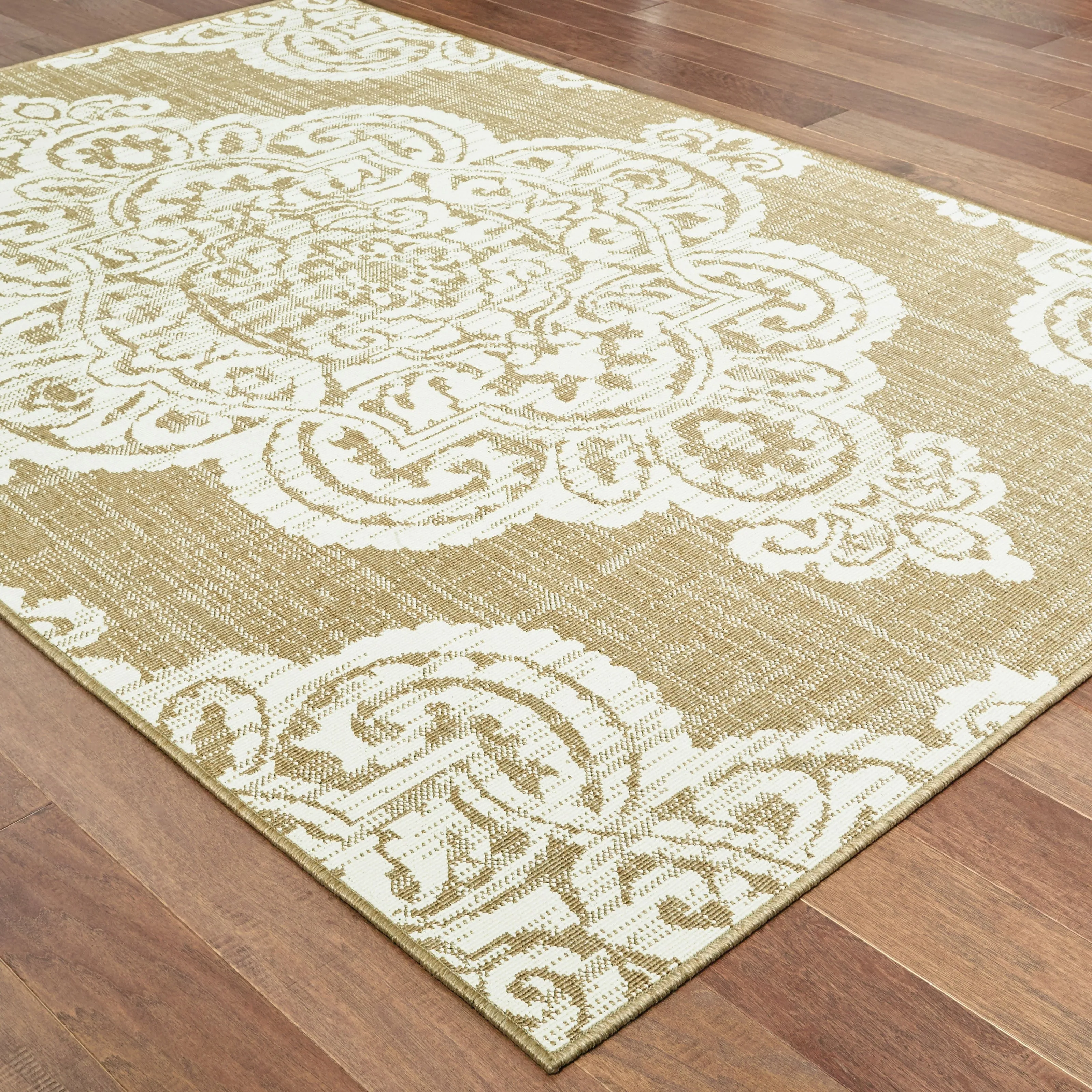 Style Haven Marianna Center Medallion Loop Pile Indoor Outdoor Rug