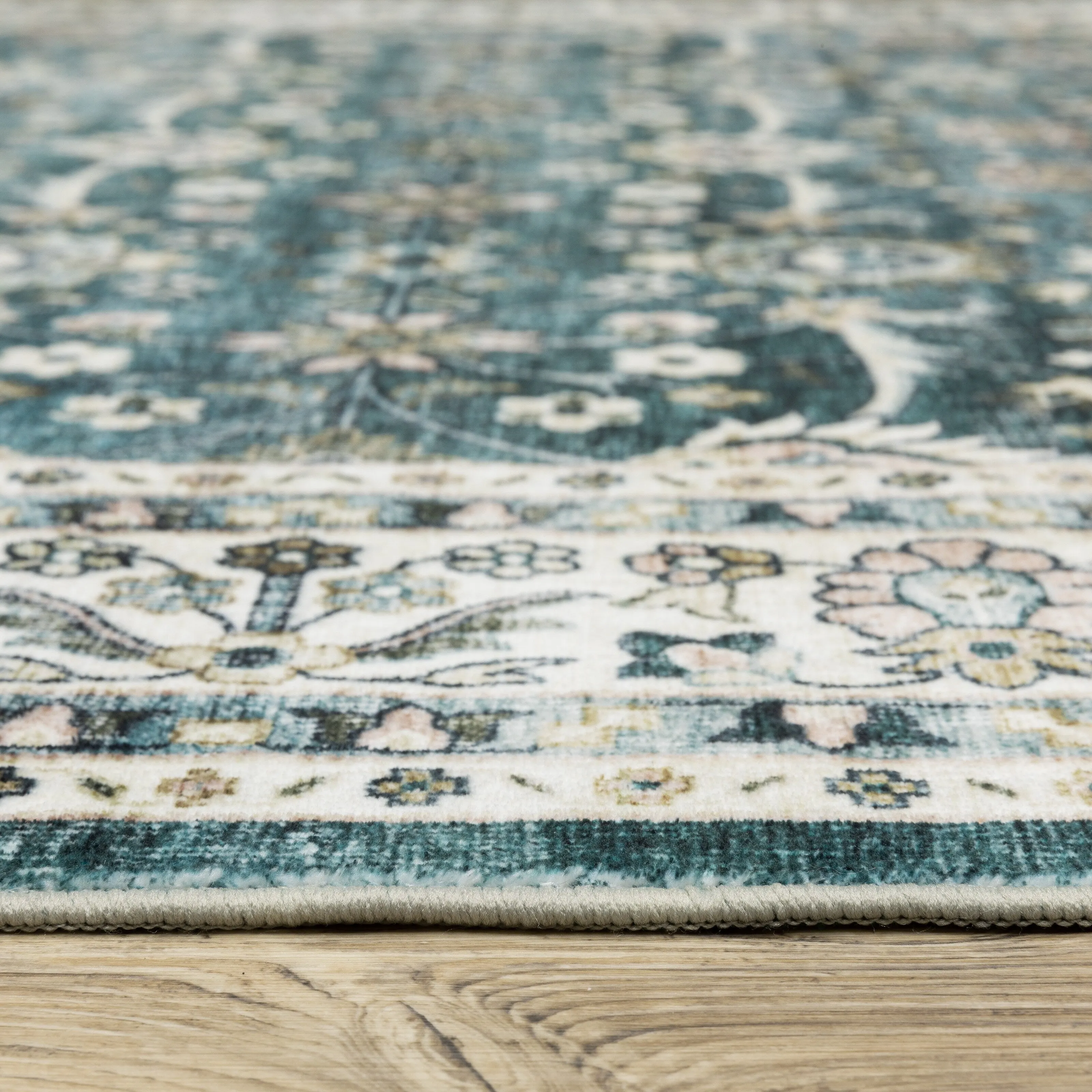 Style Haven Sunderland Bordered Traditional Machine Washable Area Rug Mat