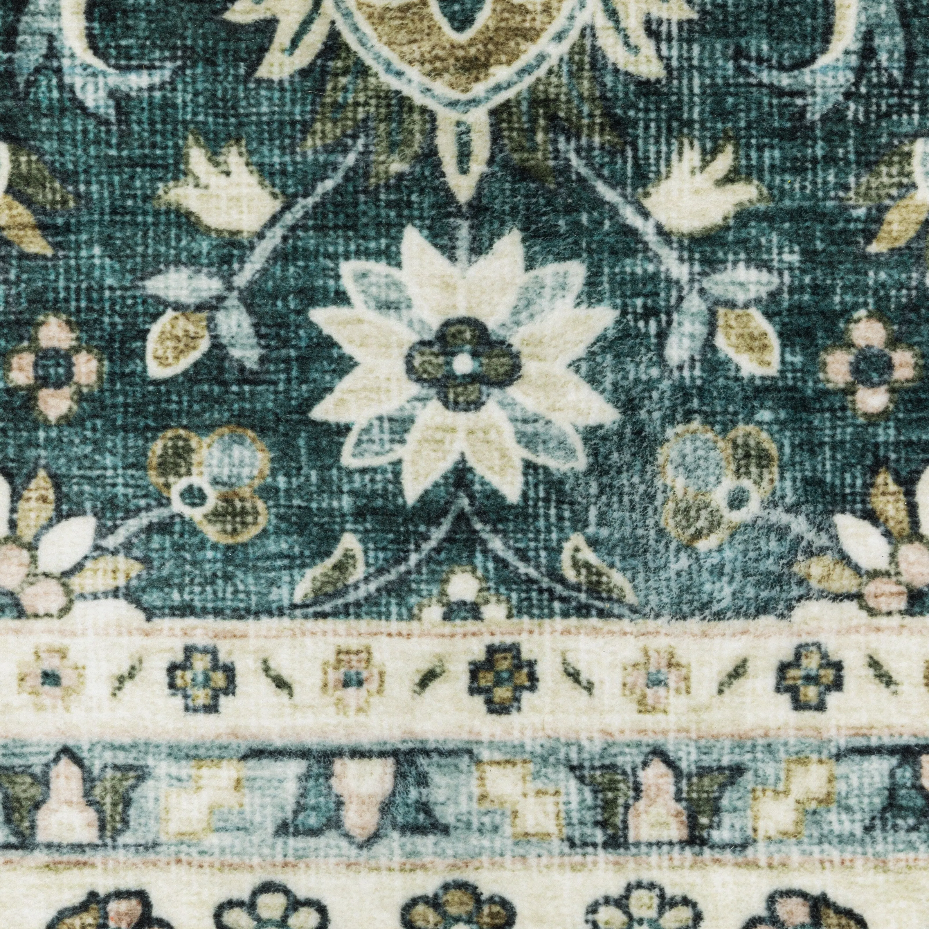 Style Haven Sunderland Bordered Traditional Machine Washable Area Rug Mat