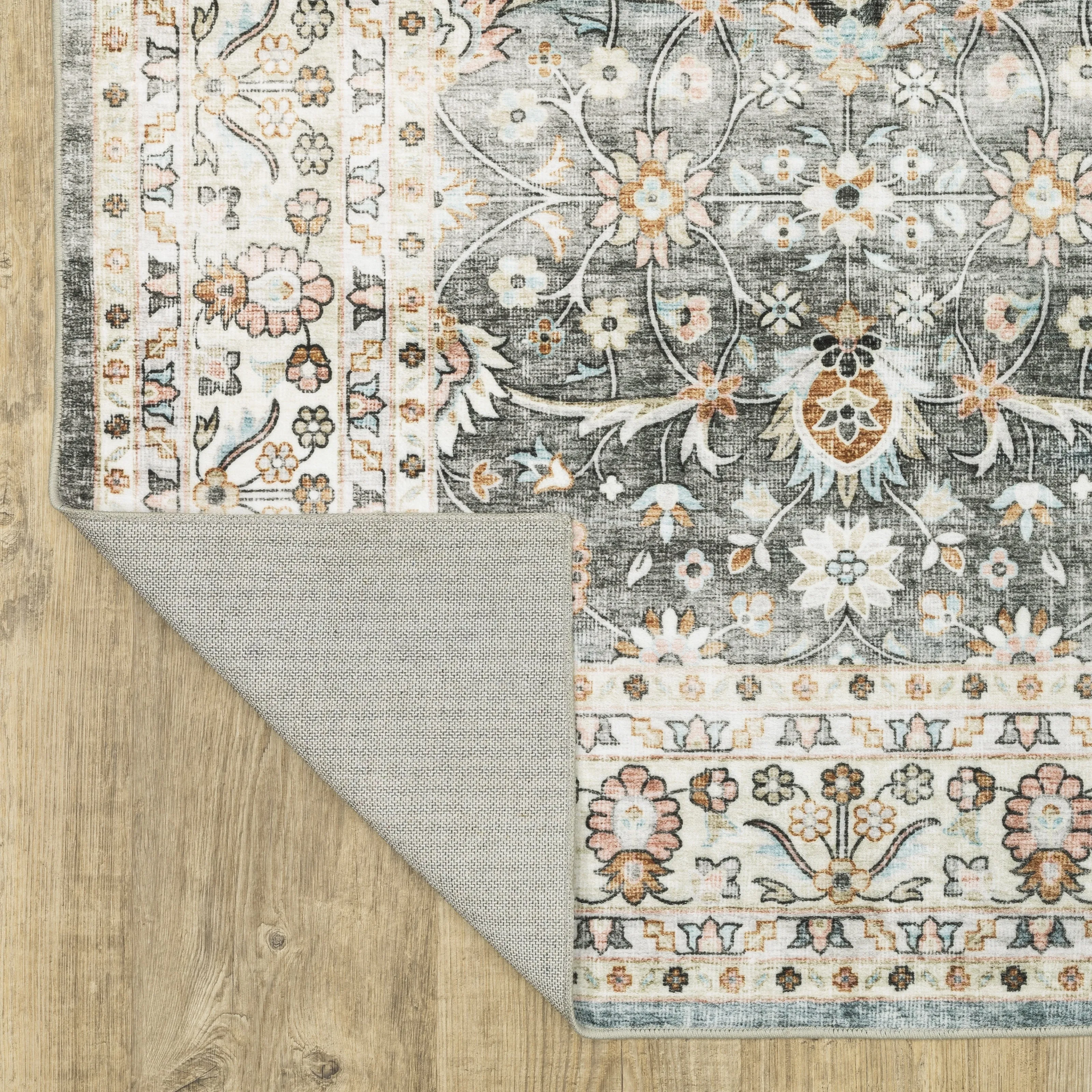 Style Haven Sunderland Bordered Traditional Machine Washable Area Rug Mat