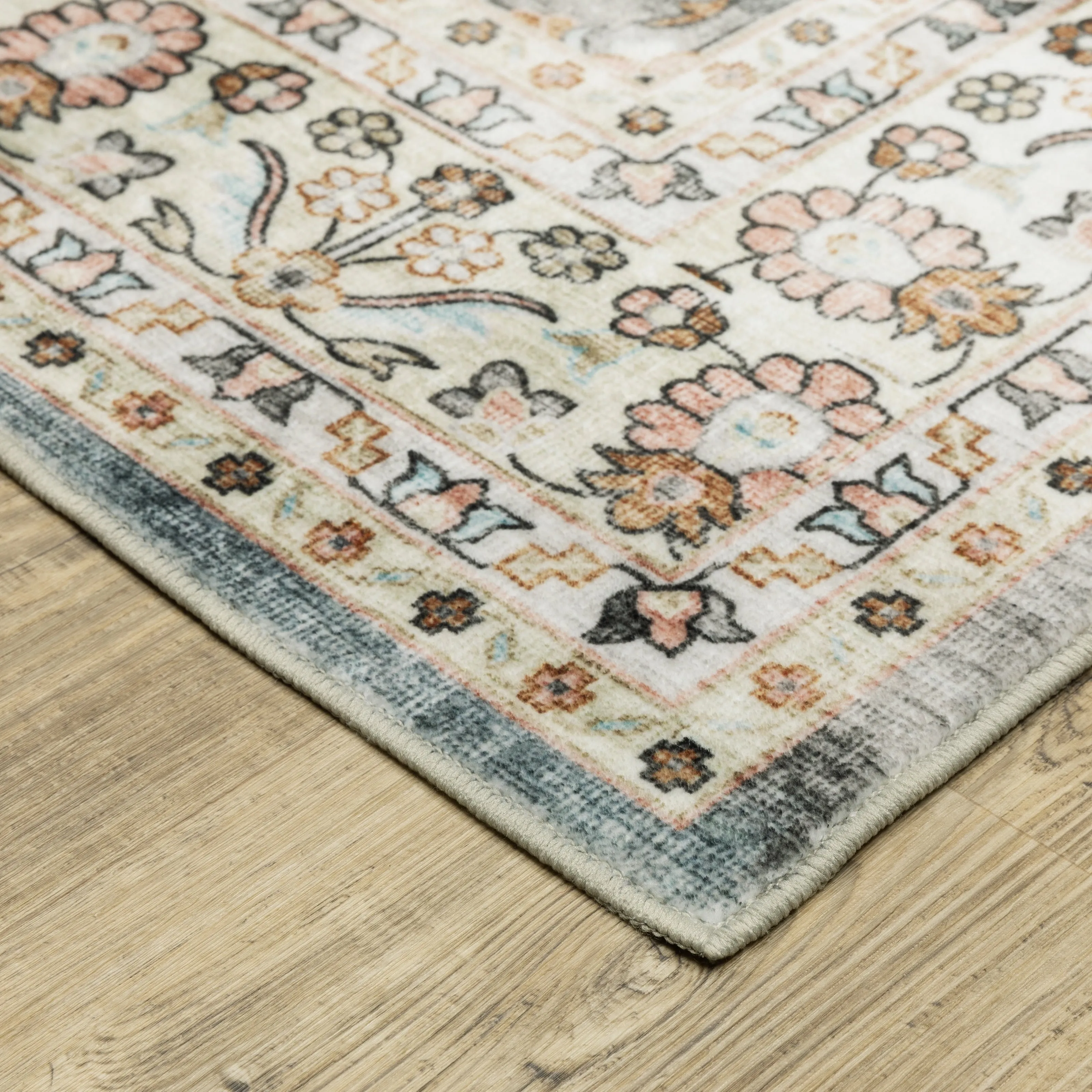 Style Haven Sunderland Bordered Traditional Machine Washable Area Rug Mat