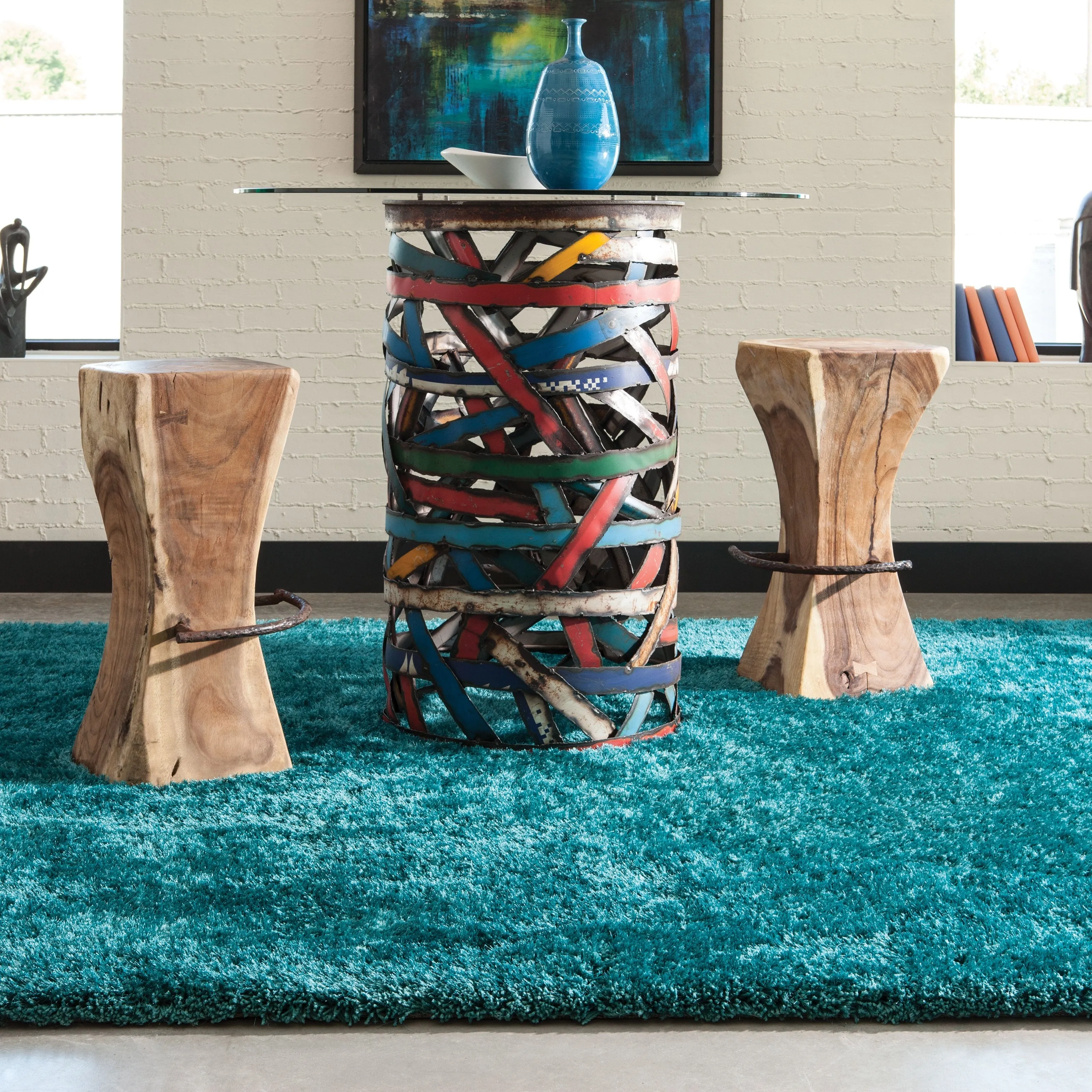 Style Haven Swann Indoor Plush Hand-made Shag Area Rug