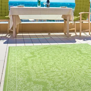 Sunice Traditional Oriental Floral Pattern Indoor/ Outdoor Area Rug