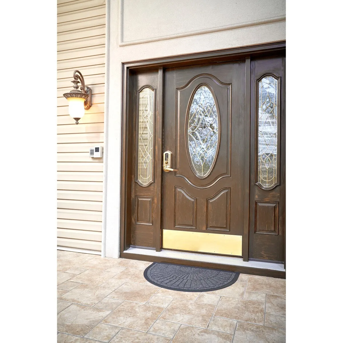 Superio Non-Slip Doormat for Entry. 24 x 35. Waterproof. Half Round - 24 x 35