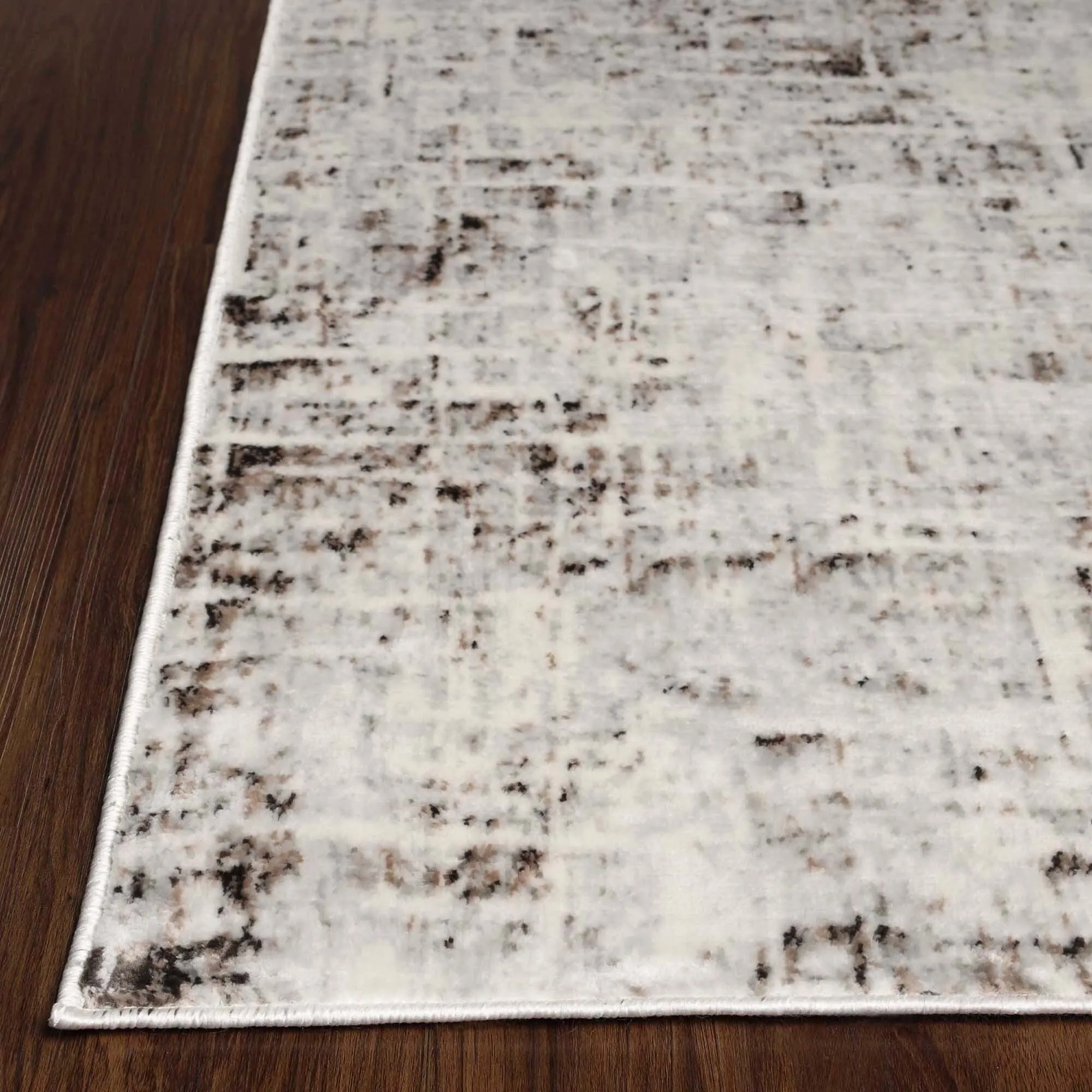 Superior Acer Distressed Abstract Modern Indoor Runner or Area Rug
