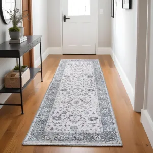 Superior Agra Floral Scroll Border Indoor Area Rug or Runner