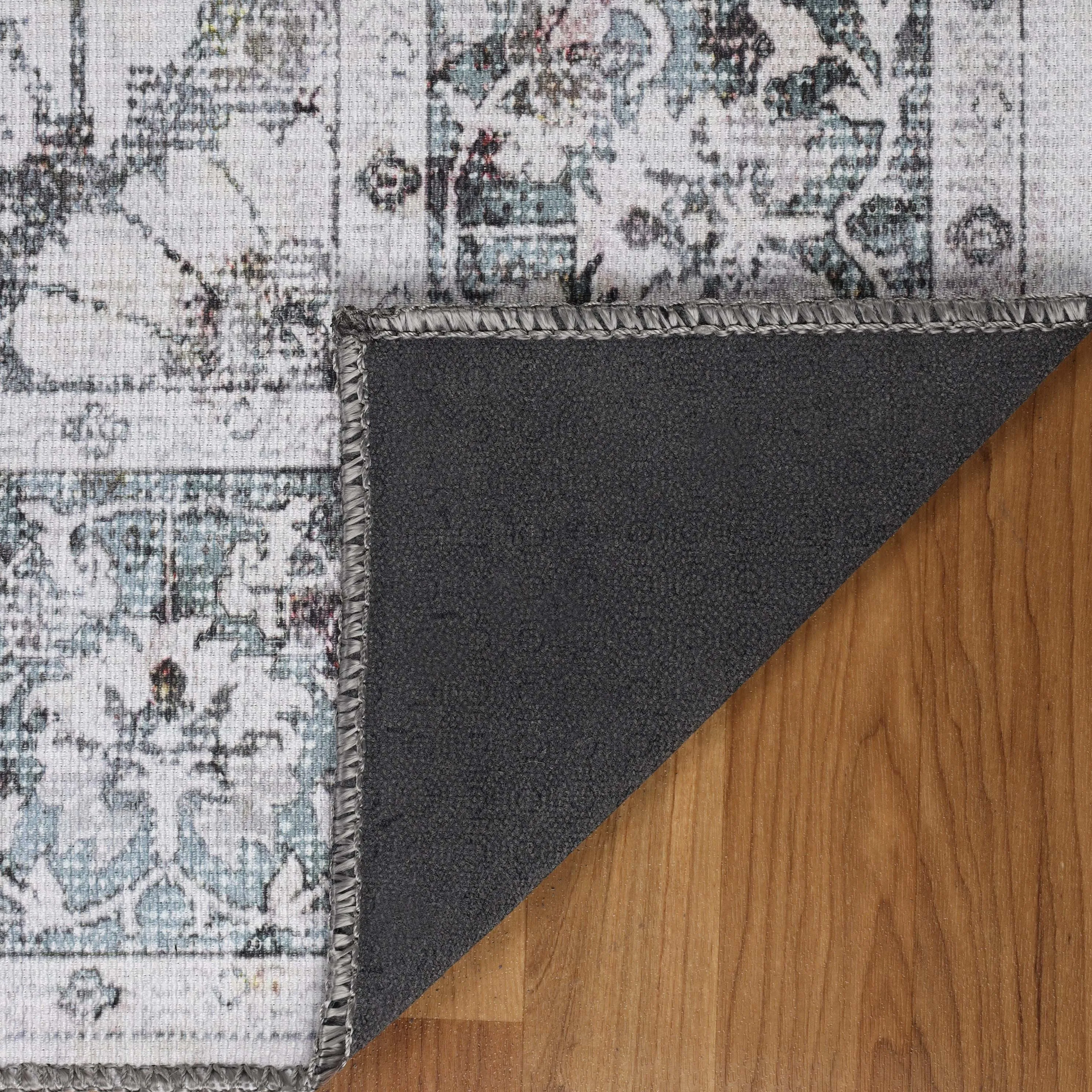 Superior Agra Floral Scroll Border Indoor Area Rug or Runner
