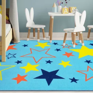 Superior All Star Non-Slip Kids Playroom Washable Indoor Area Rug