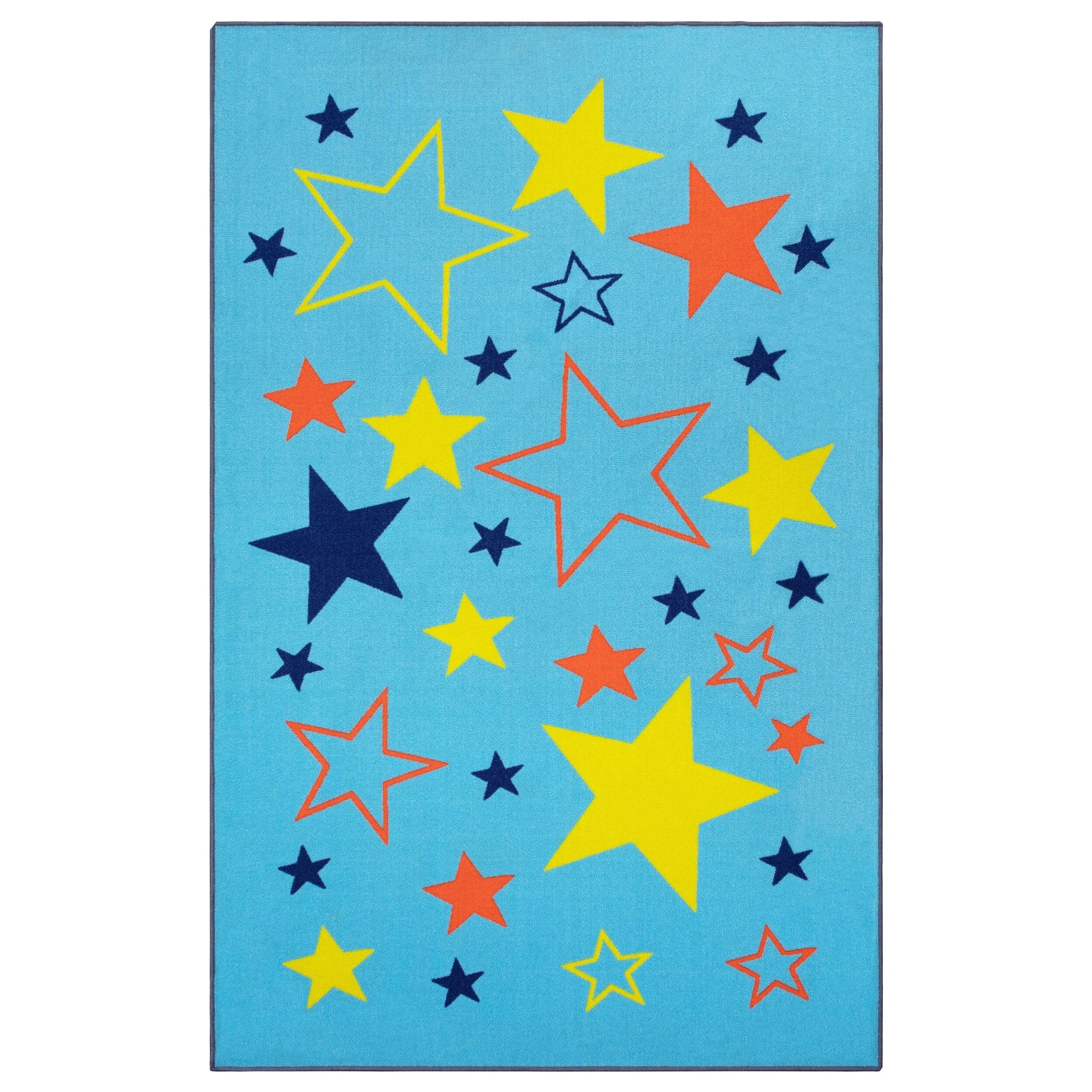 Superior All Star Non-Slip Kids Playroom Washable Indoor Area Rug