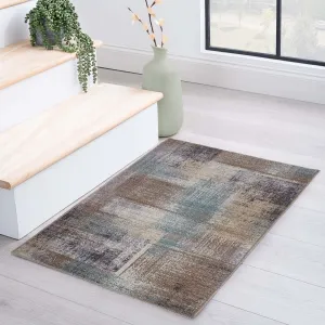 Superior Ara Patchwork Non-Slip Machine Washable Indoor Area Rug or Runner