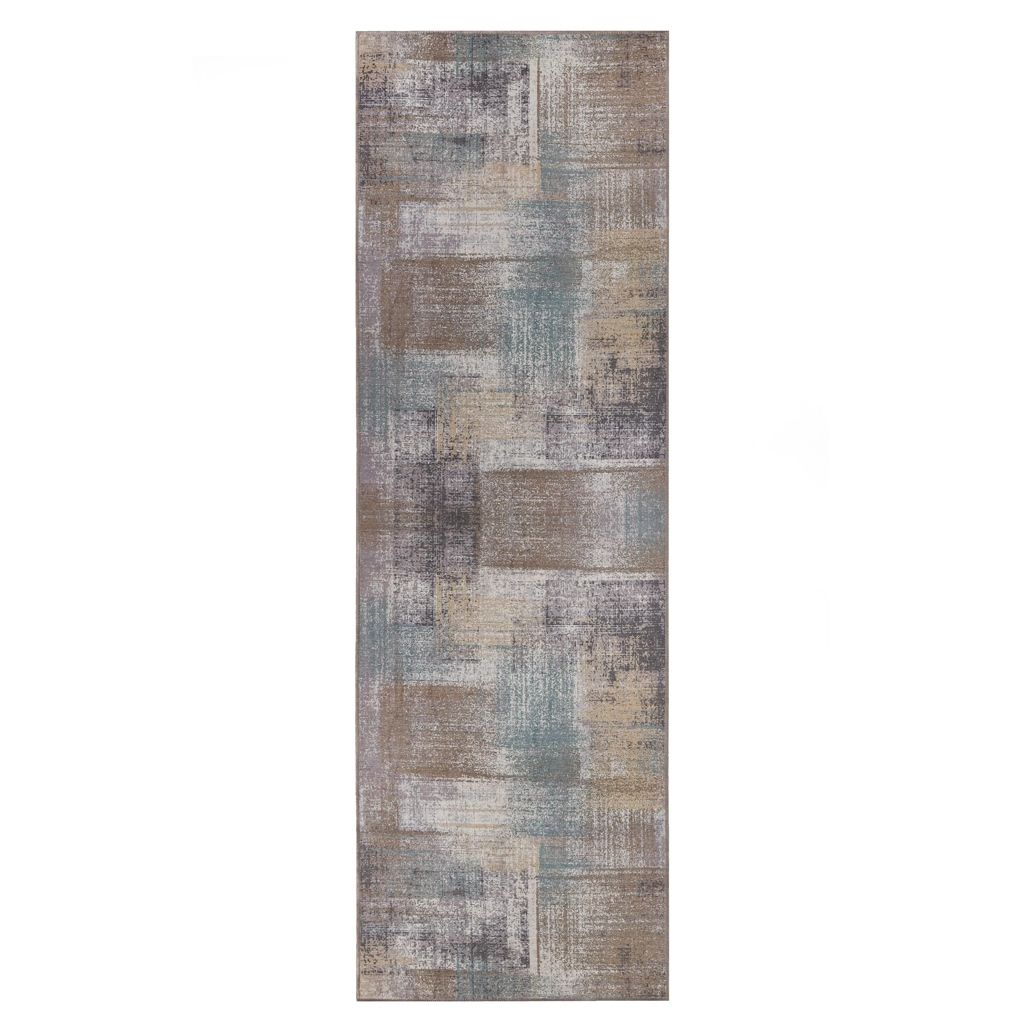 Superior Ara Patchwork Non-Slip Machine Washable Indoor Area Rug or Runner
