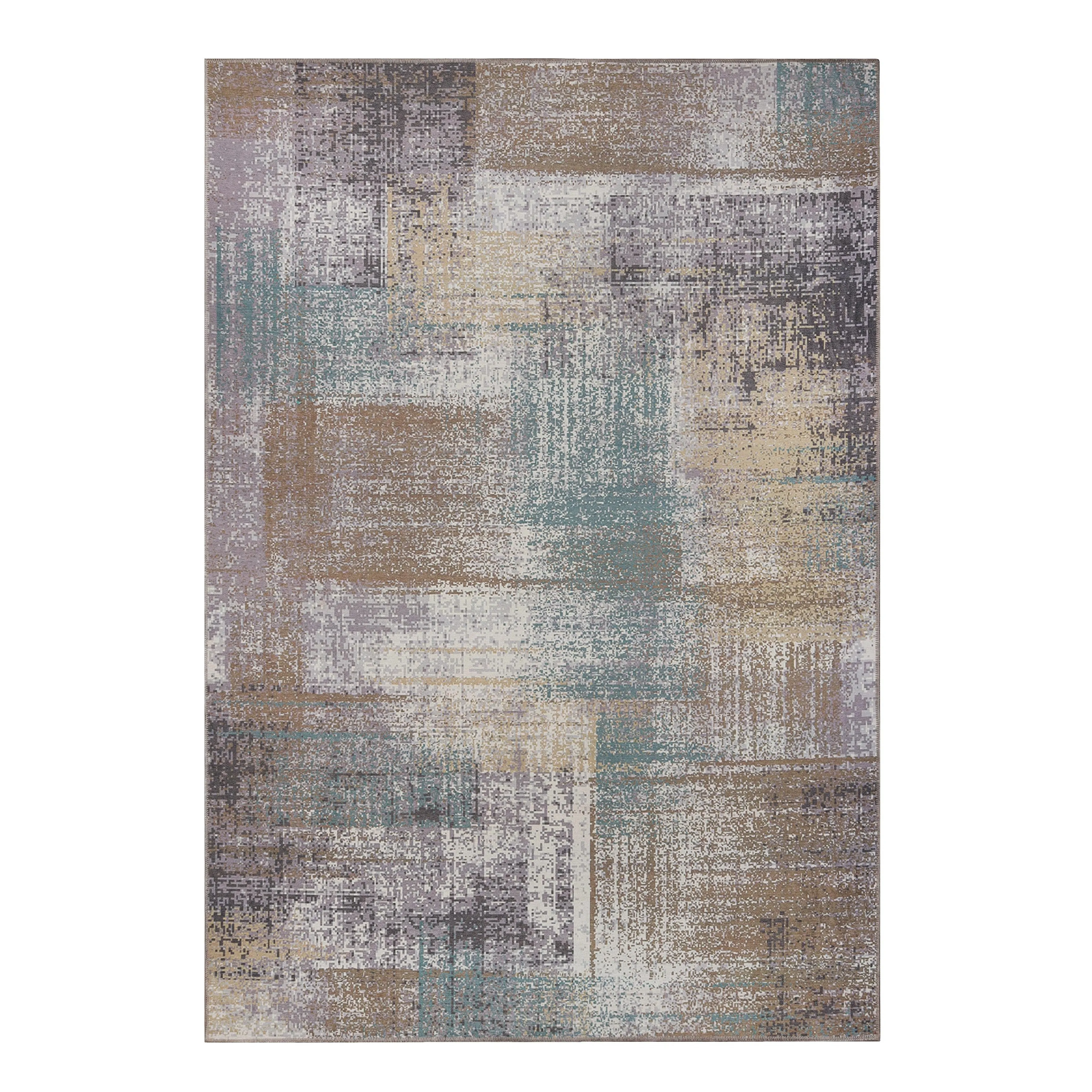 Superior Ara Patchwork Non-Slip Machine Washable Indoor Area Rug or Runner