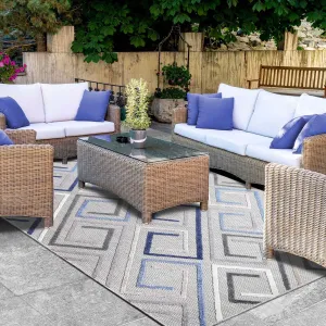 Superior Ares Modern Geometric Diamond Indoor Outdoor Area Rug