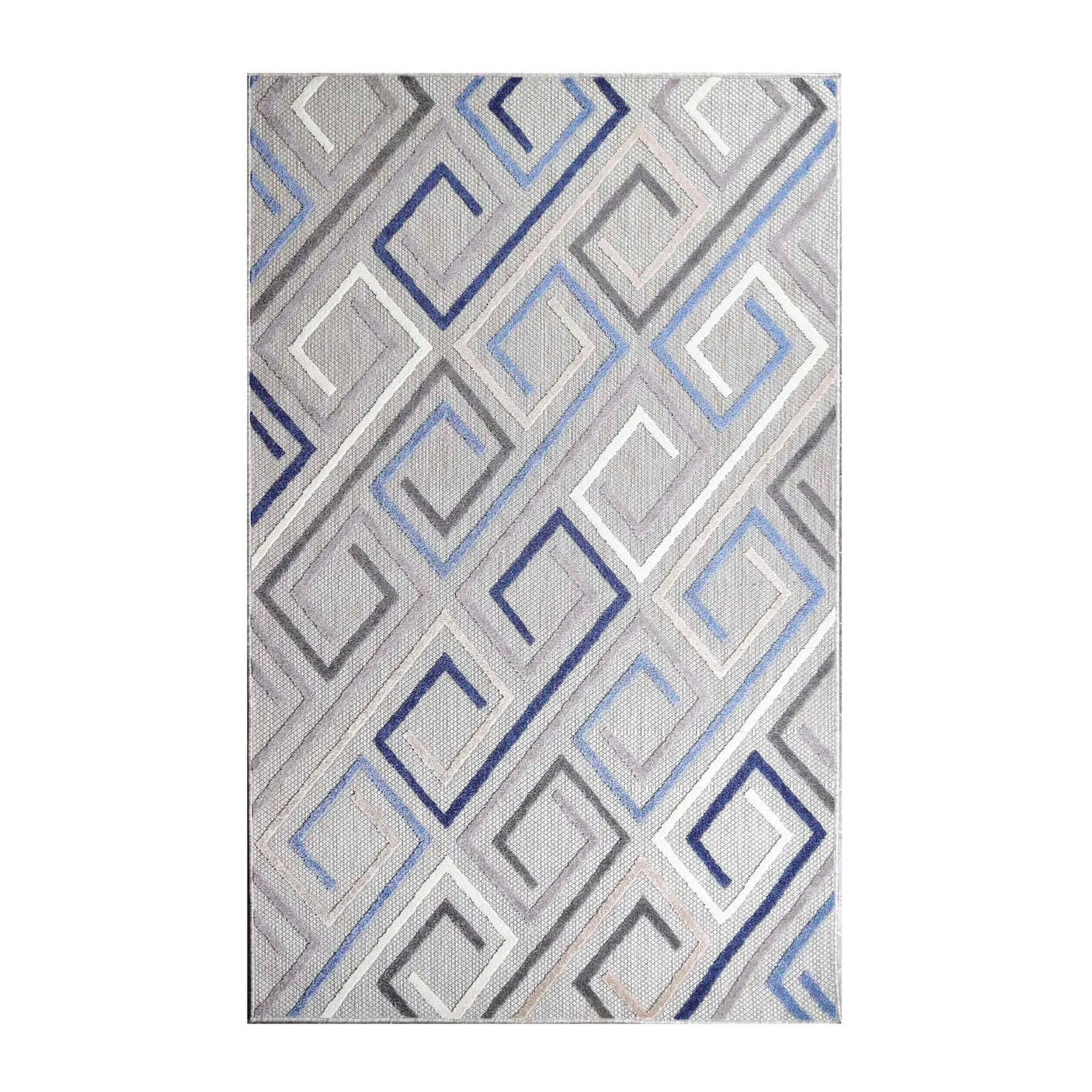 Superior Ares Modern Geometric Diamond Indoor Outdoor Area Rug