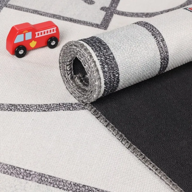 Superior Basketball Court Playroom Non-Slip Kids Indoor Area Rug
