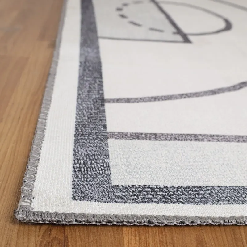 Superior Basketball Court Playroom Non-Slip Kids Indoor Area Rug