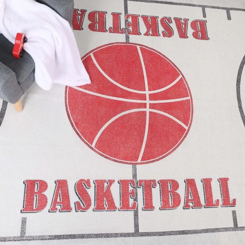Superior Basketball Court Playroom Non-Slip Kids Indoor Area Rug