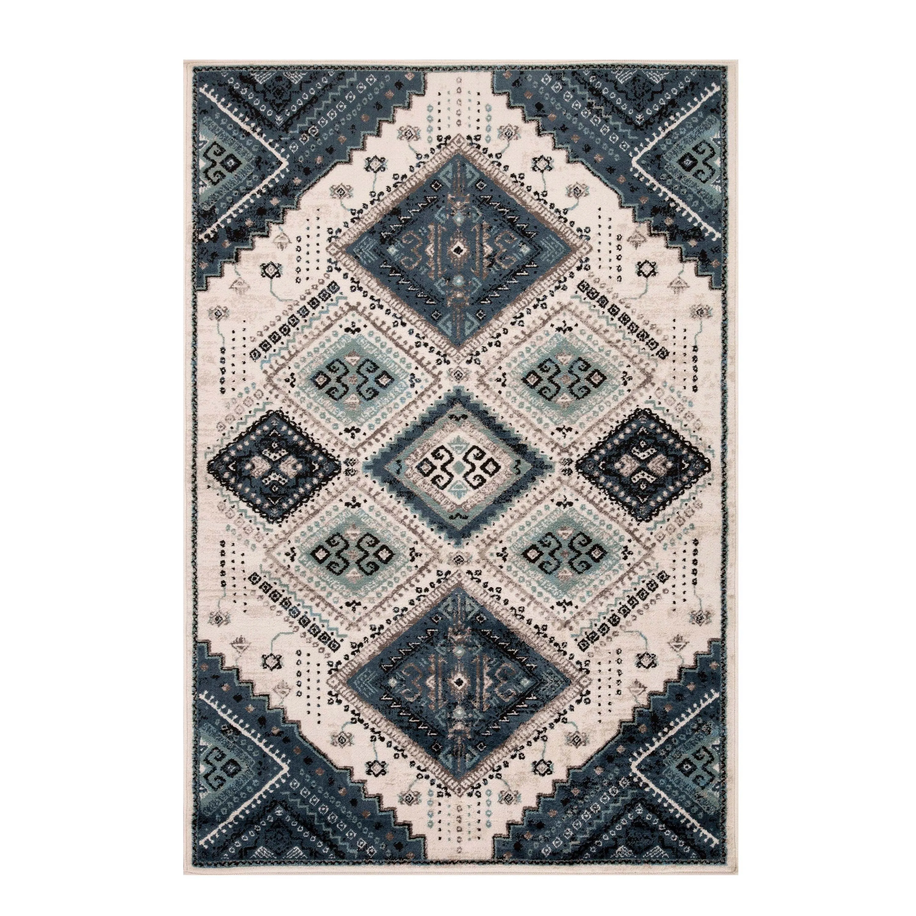 Superior Bohemian Geometric Diamonds Indoor Area Rug