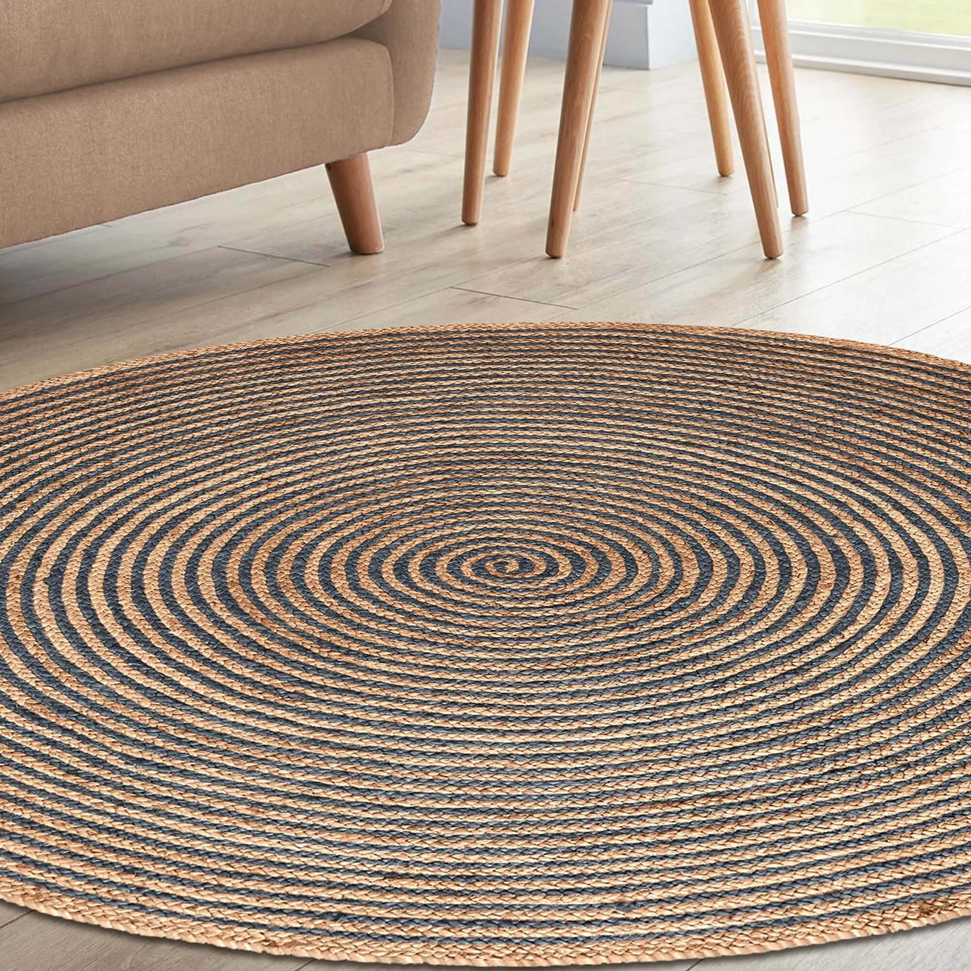 Superior Braided Jute Reversible Indoor Outdoor Area Rug