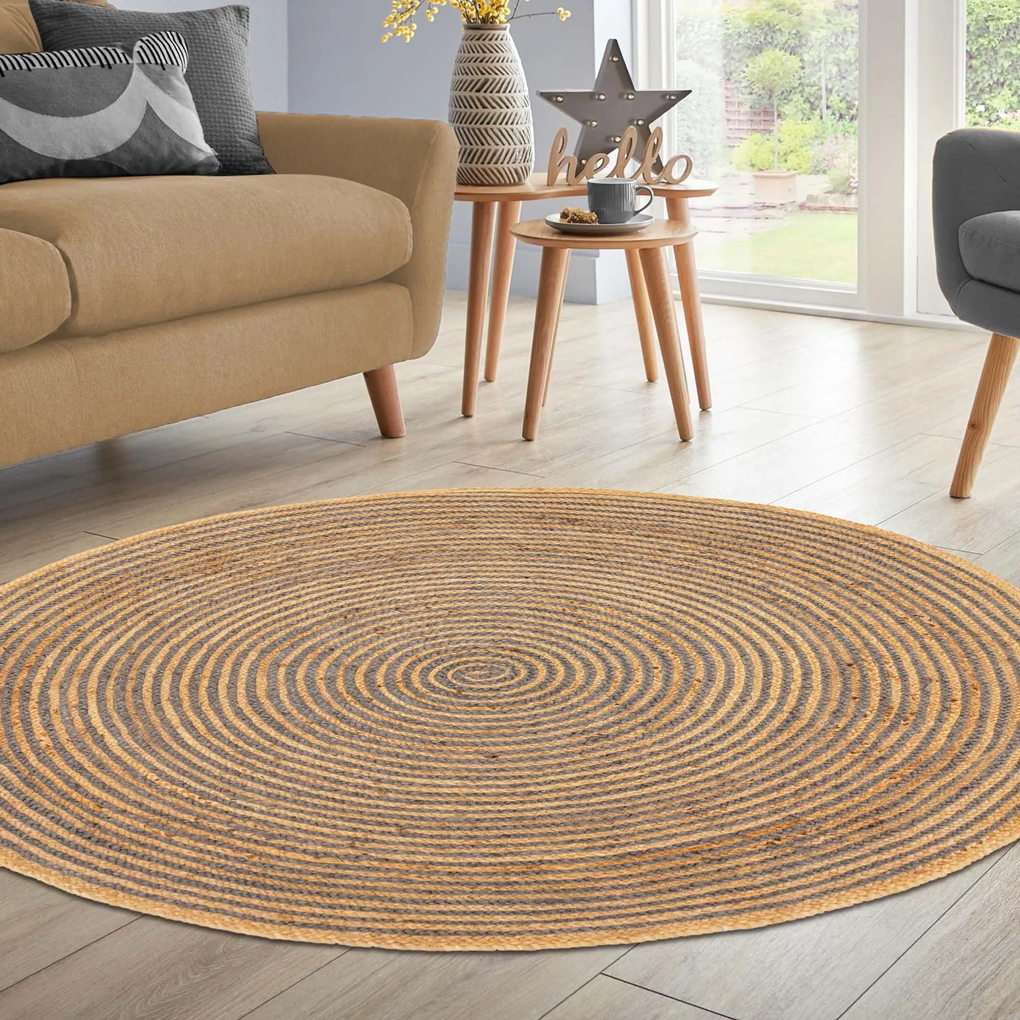 Superior Braided Jute Reversible Indoor Outdoor Area Rug