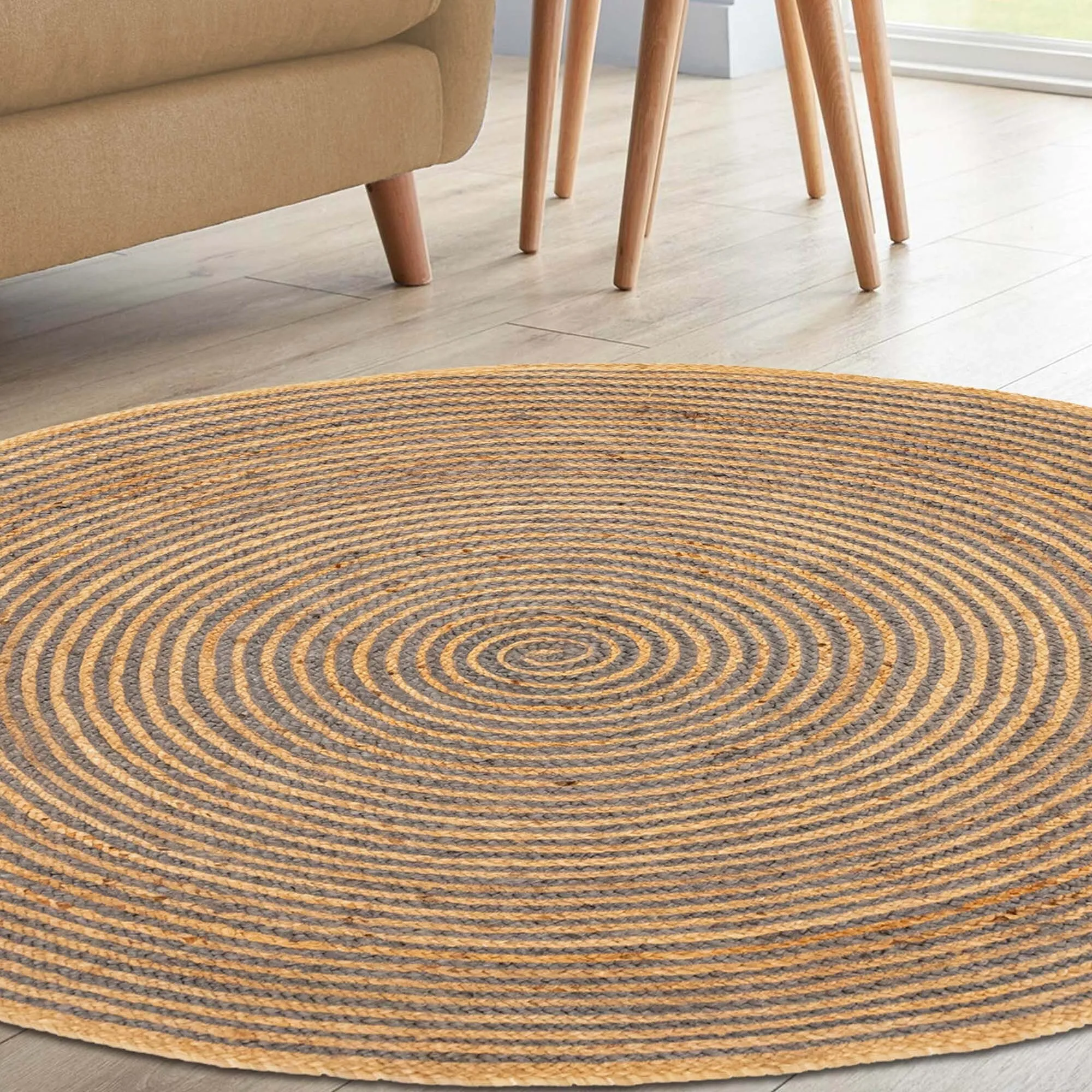 Superior Braided Jute Reversible Indoor Outdoor Area Rug