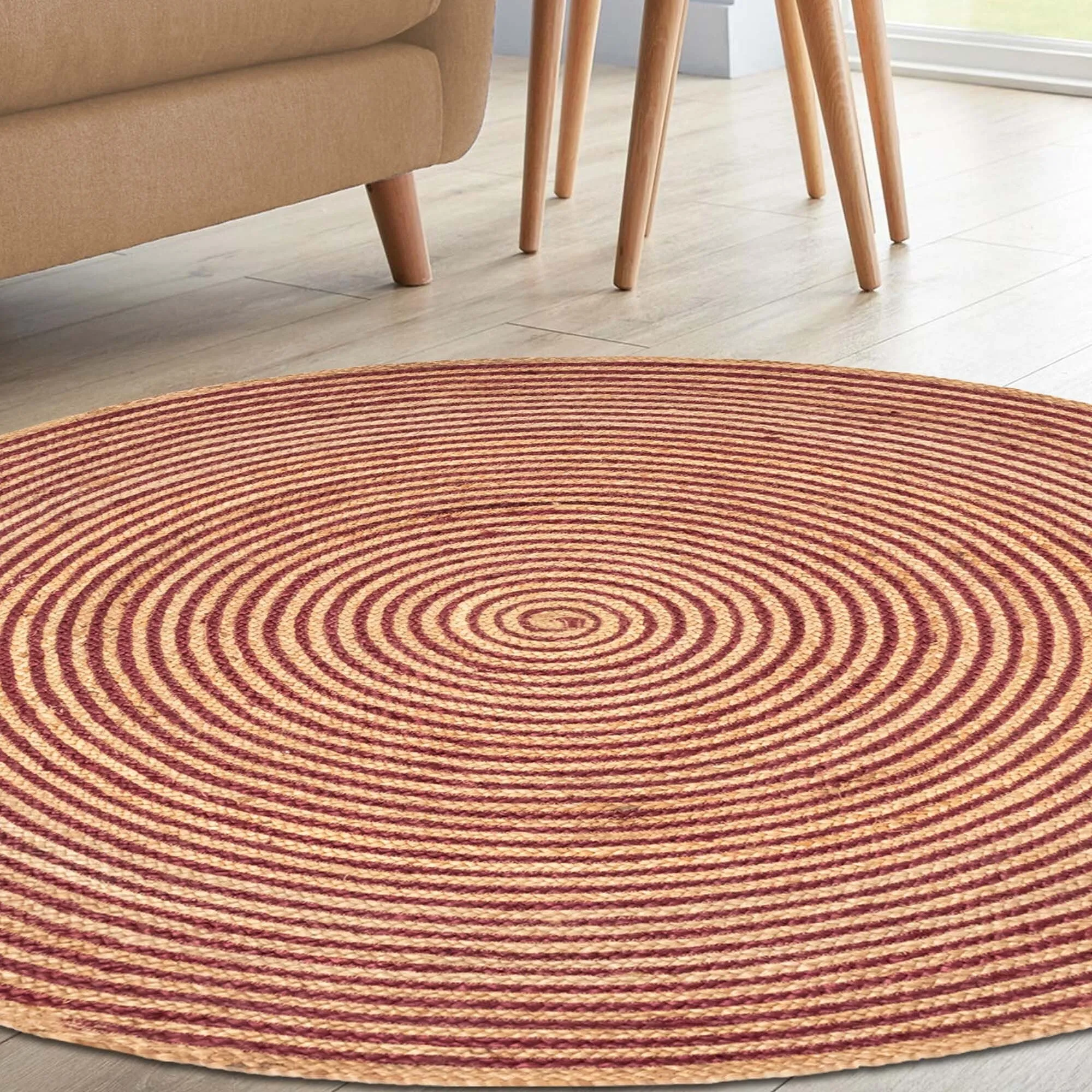 Superior Braided Jute Reversible Indoor Outdoor Area Rug
