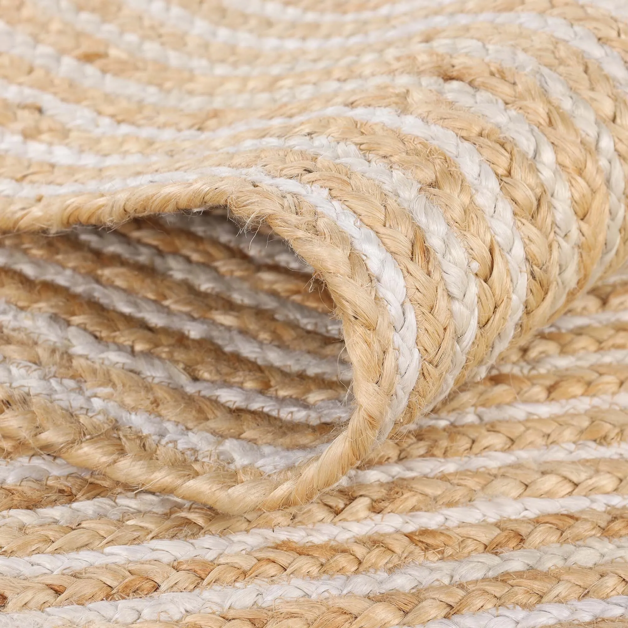 Superior Braided Jute Reversible Indoor Outdoor Area Rug