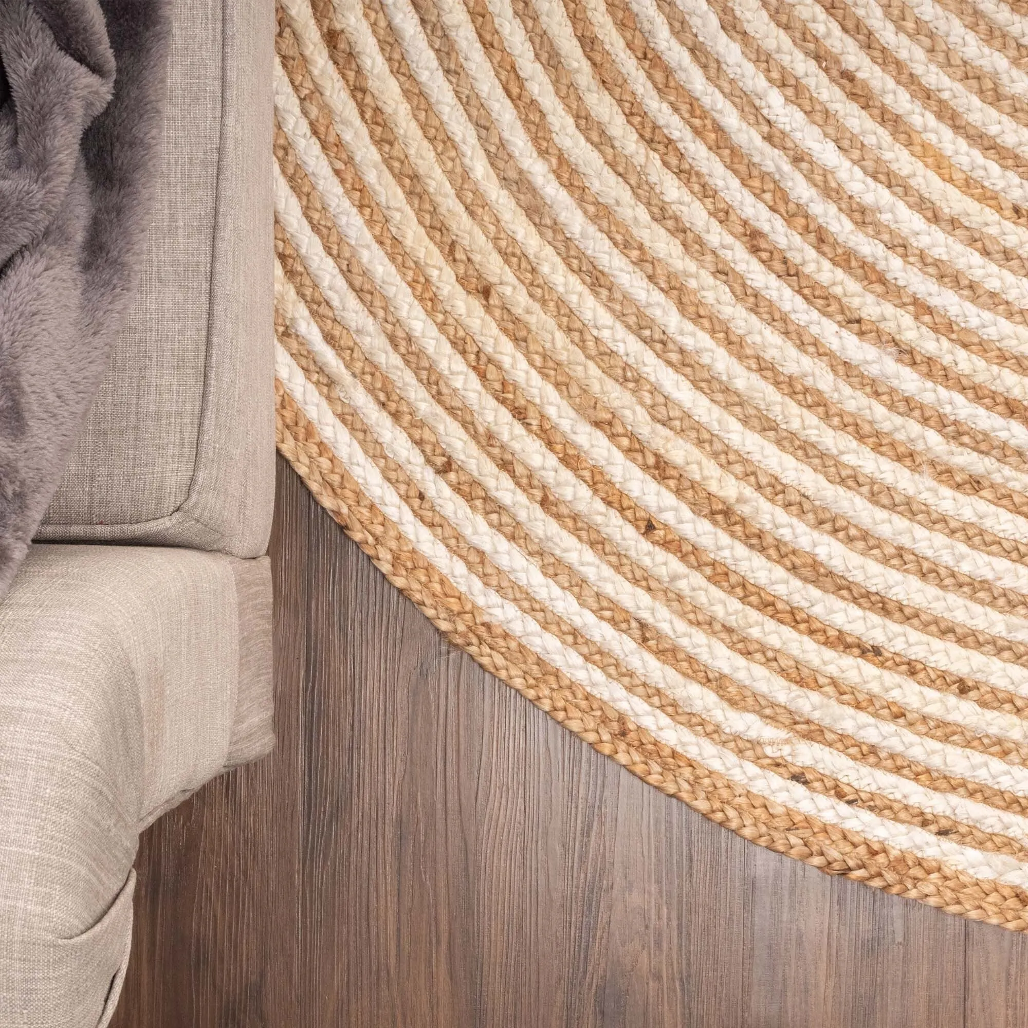 Superior Braided Jute Reversible Indoor Outdoor Area Rug