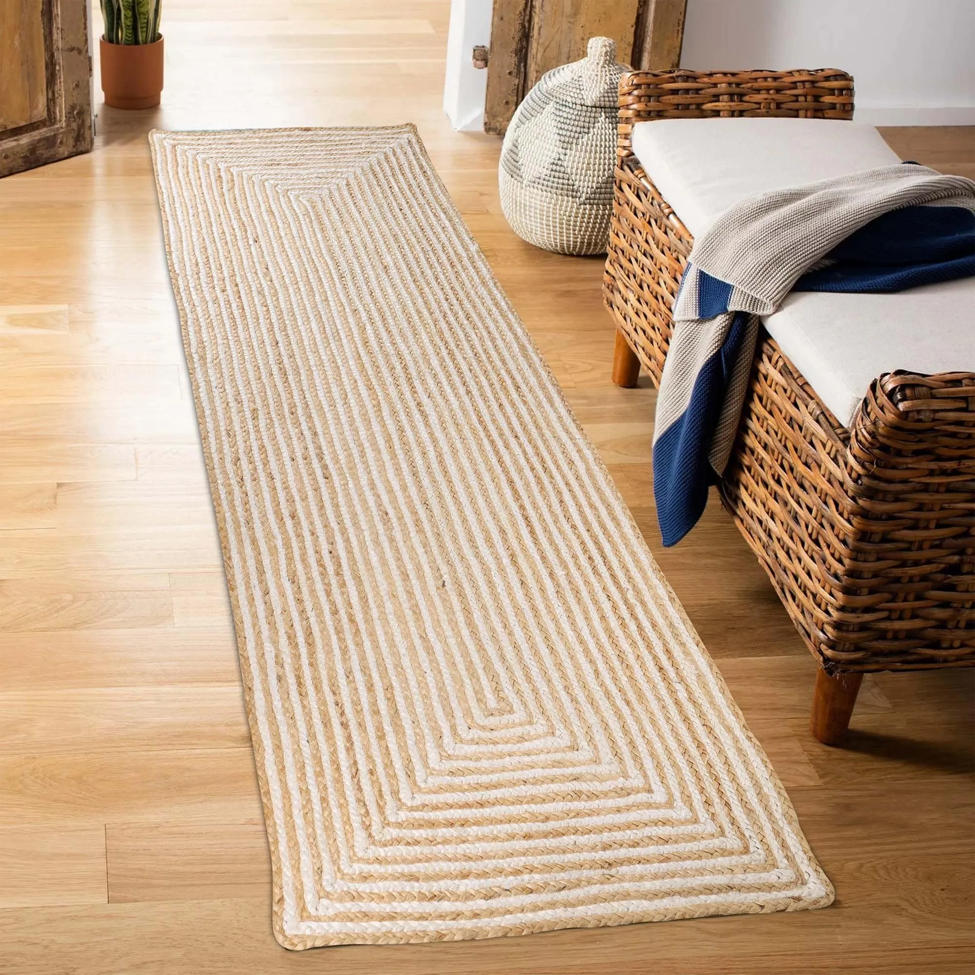 Superior Braided Jute Reversible Indoor Outdoor Area Rug