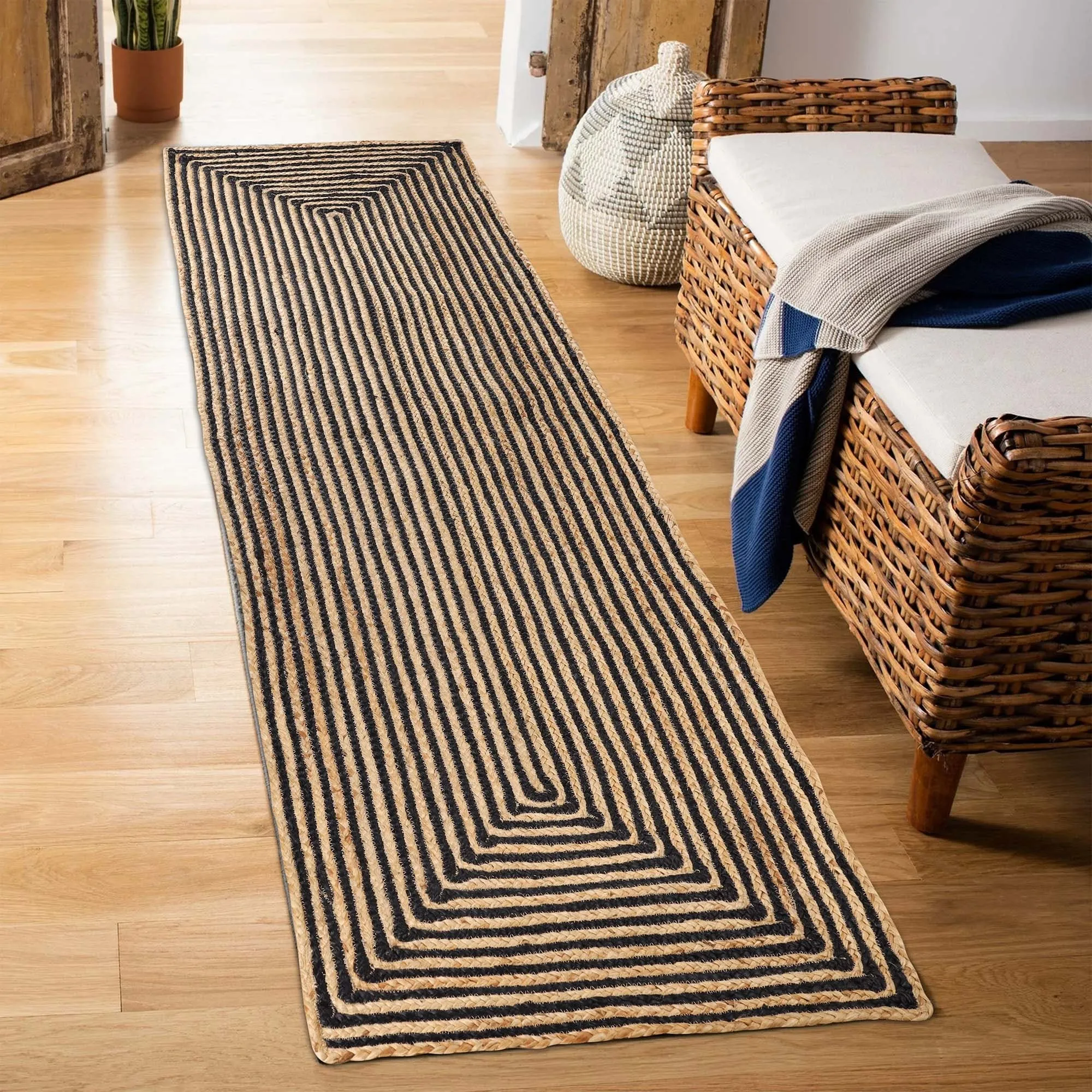 Superior Braided Jute Reversible Indoor Outdoor Area Rug