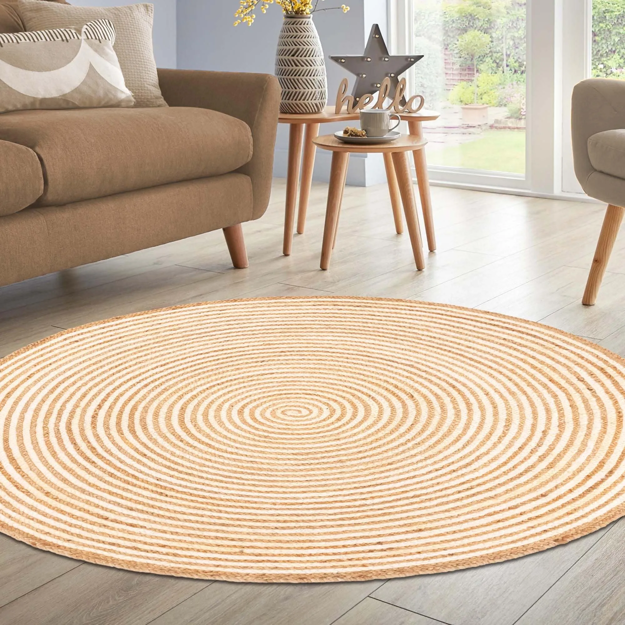 Superior Braided Jute Reversible Indoor Outdoor Area Rug