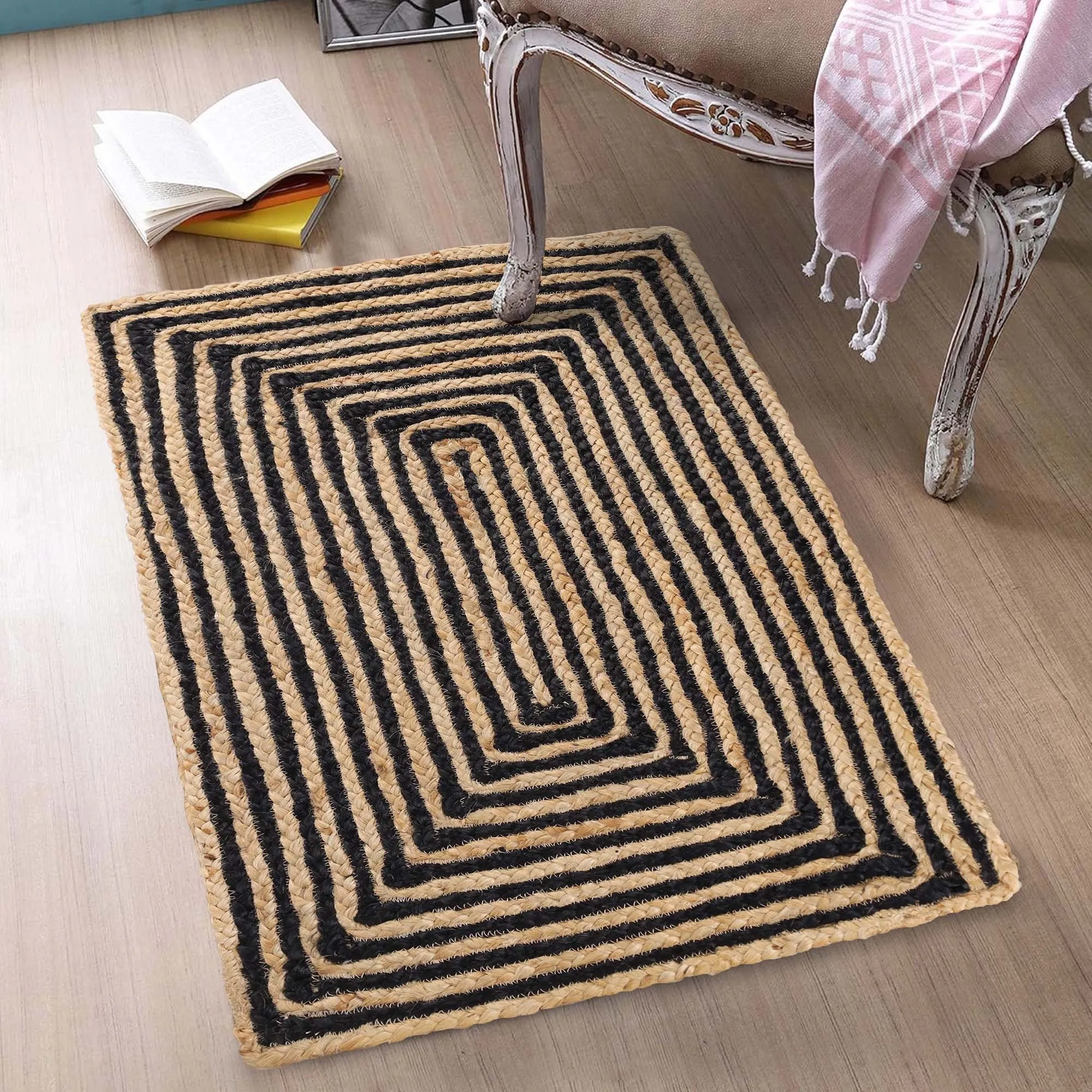 Superior Braided Jute Reversible Indoor Outdoor Area Rug