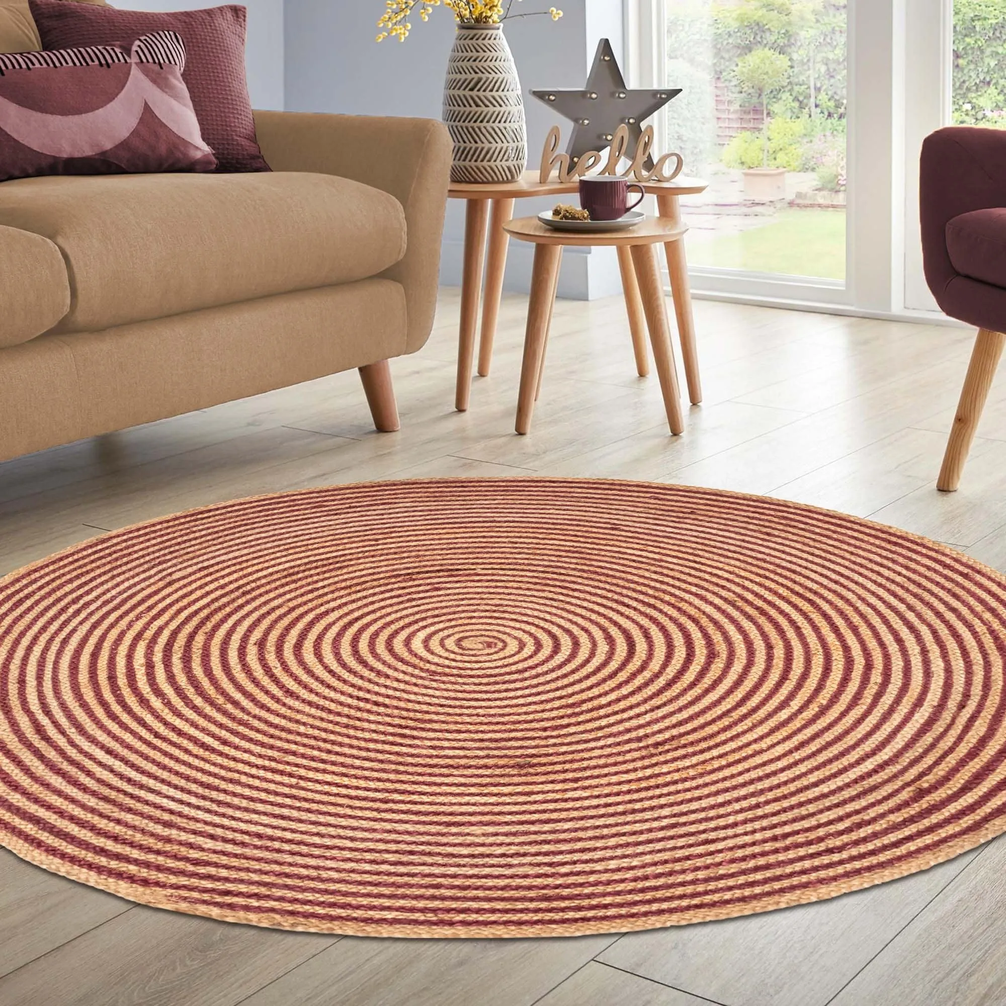 Superior Braided Jute Reversible Indoor Outdoor Area Rug