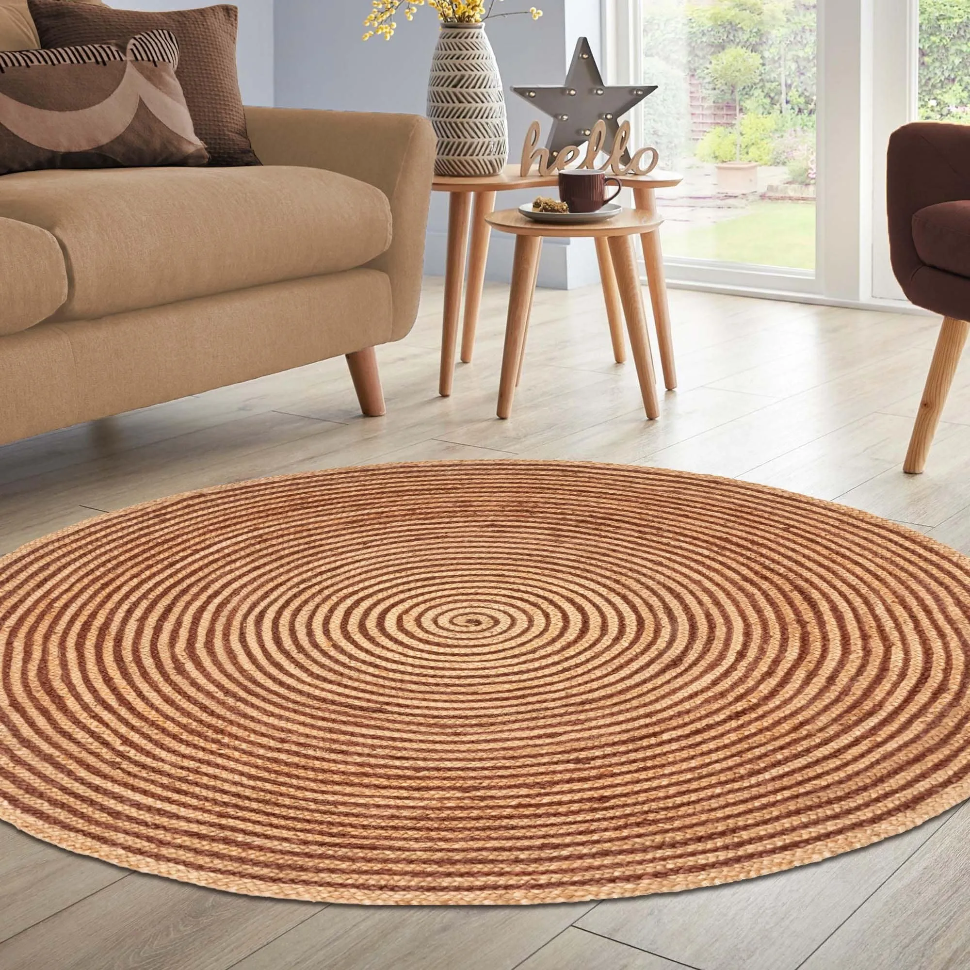 Superior Braided Jute Reversible Indoor Outdoor Area Rug
