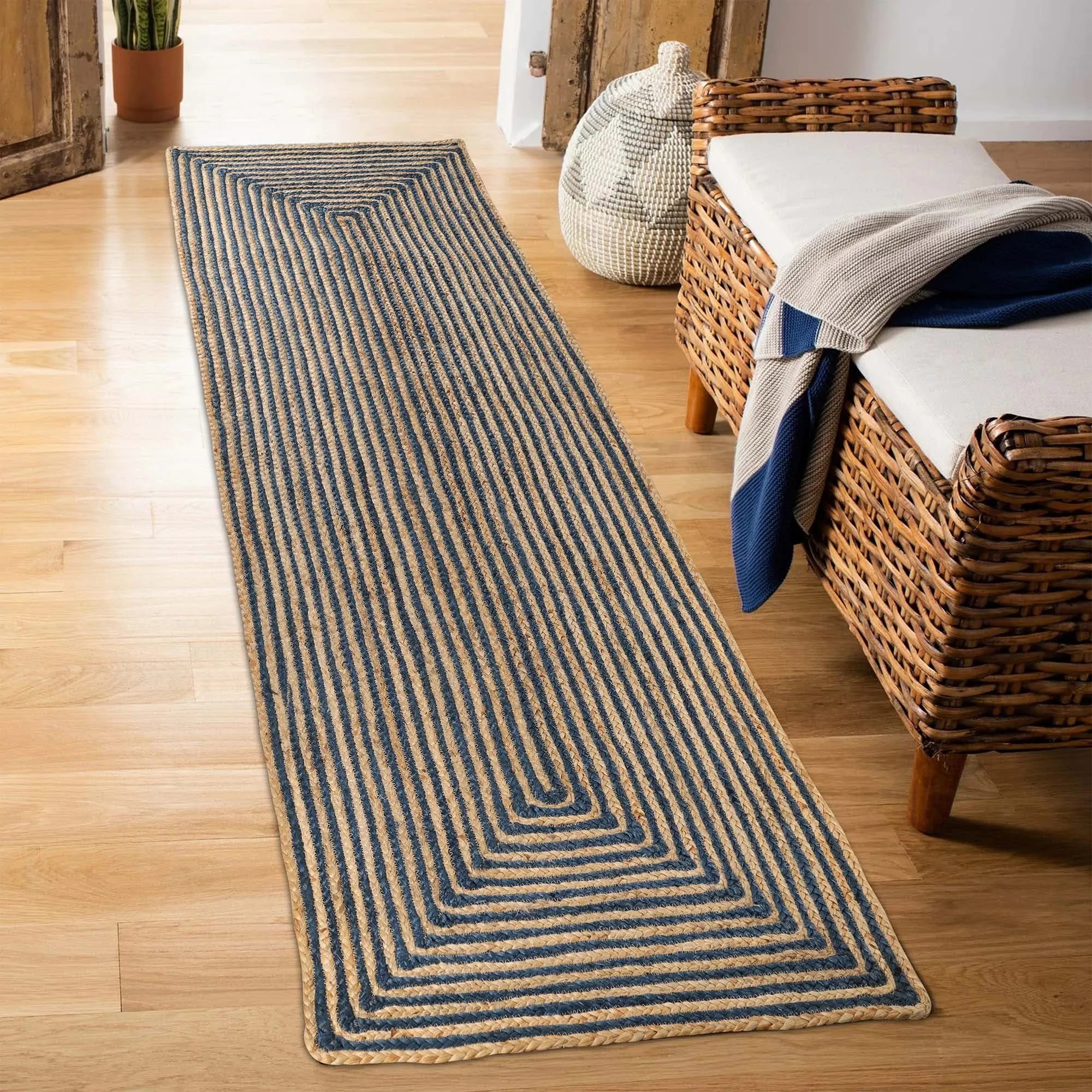 Superior Braided Jute Reversible Indoor Outdoor Area Rug
