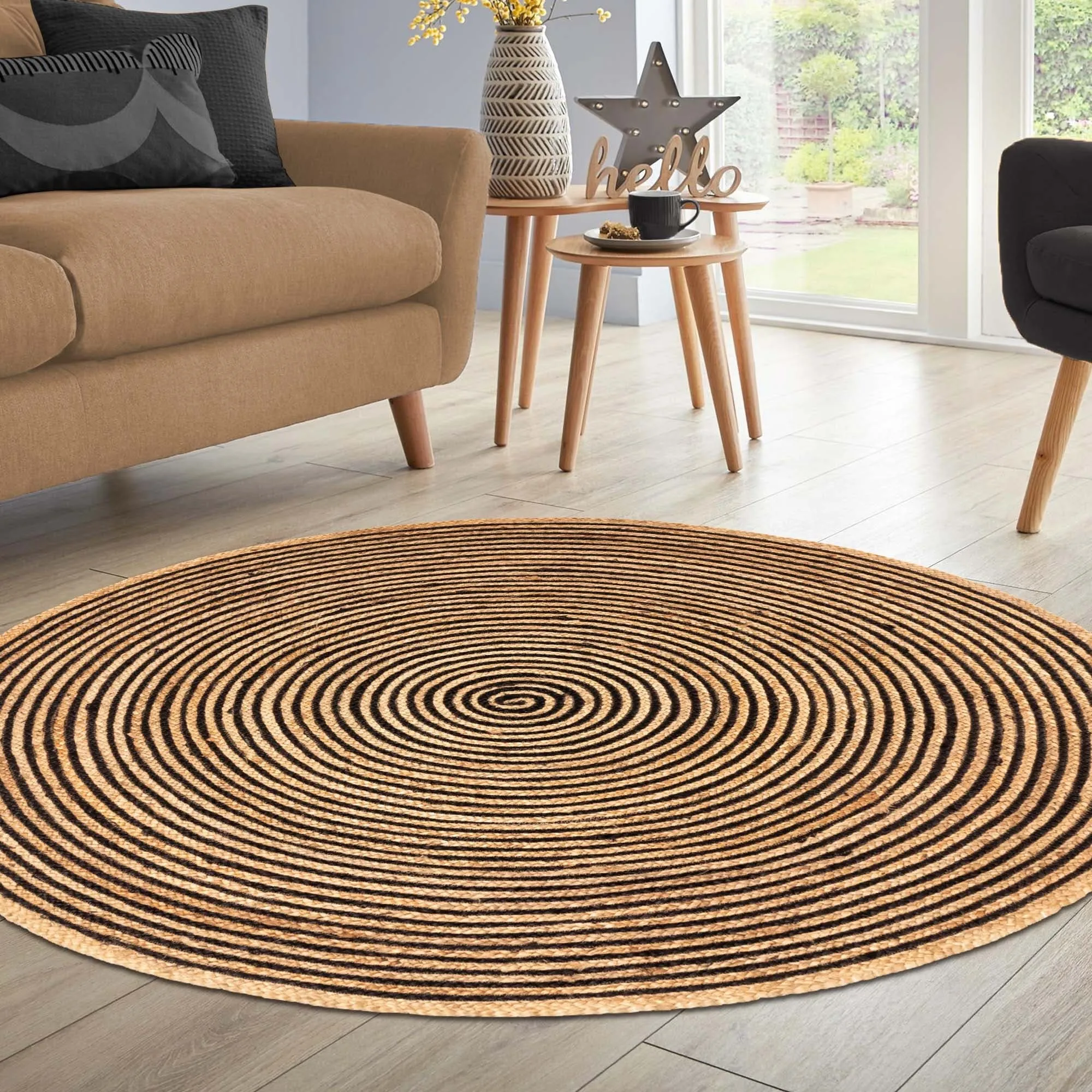 Superior Braided Jute Reversible Indoor Outdoor Area Rug