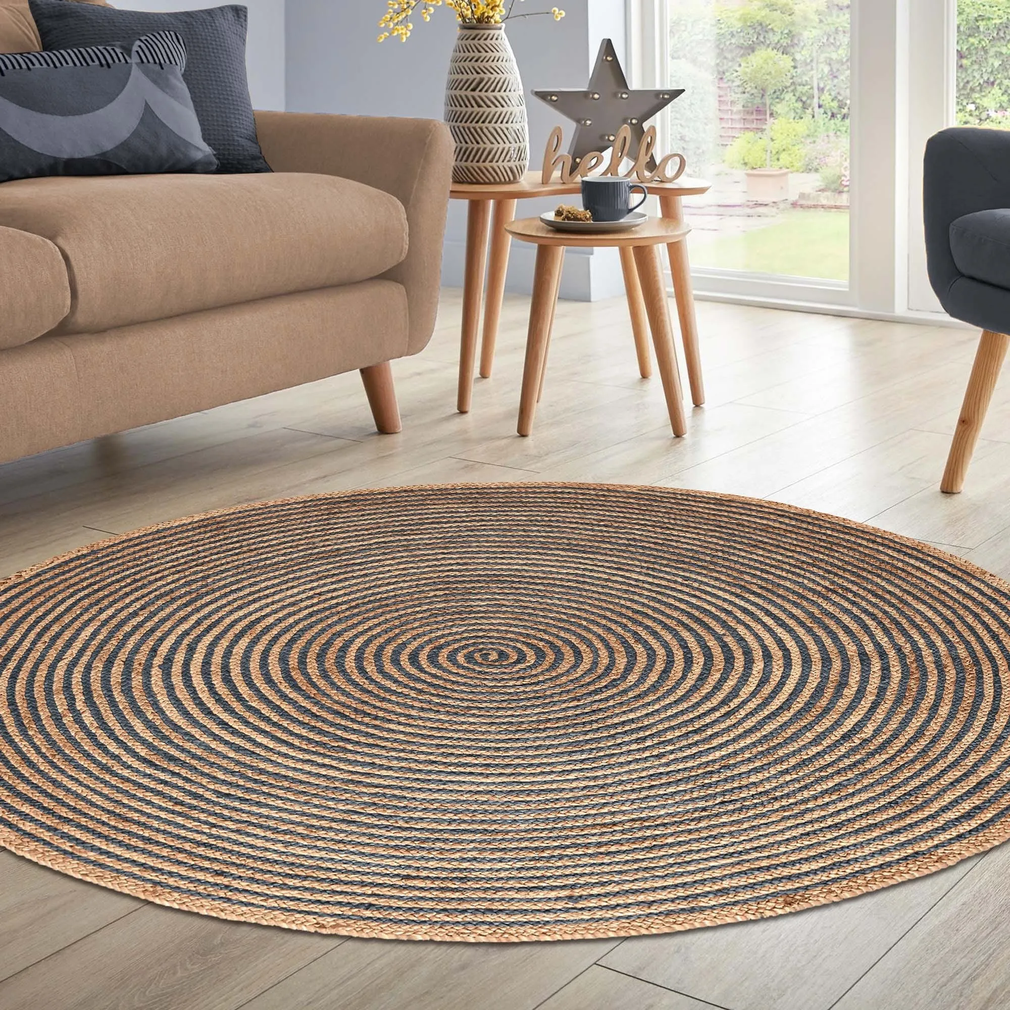 Superior Braided Jute Reversible Indoor Outdoor Area Rug