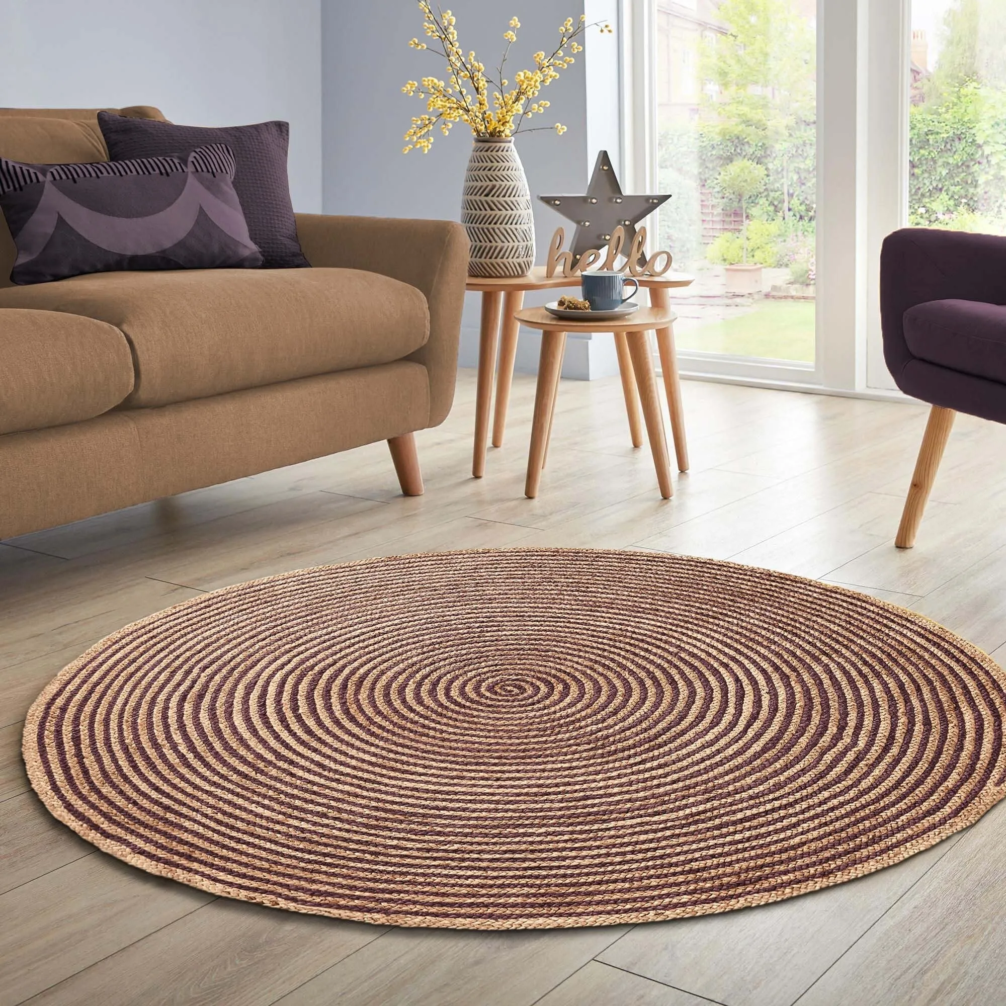 Superior Braided Jute Reversible Indoor Outdoor Area Rug