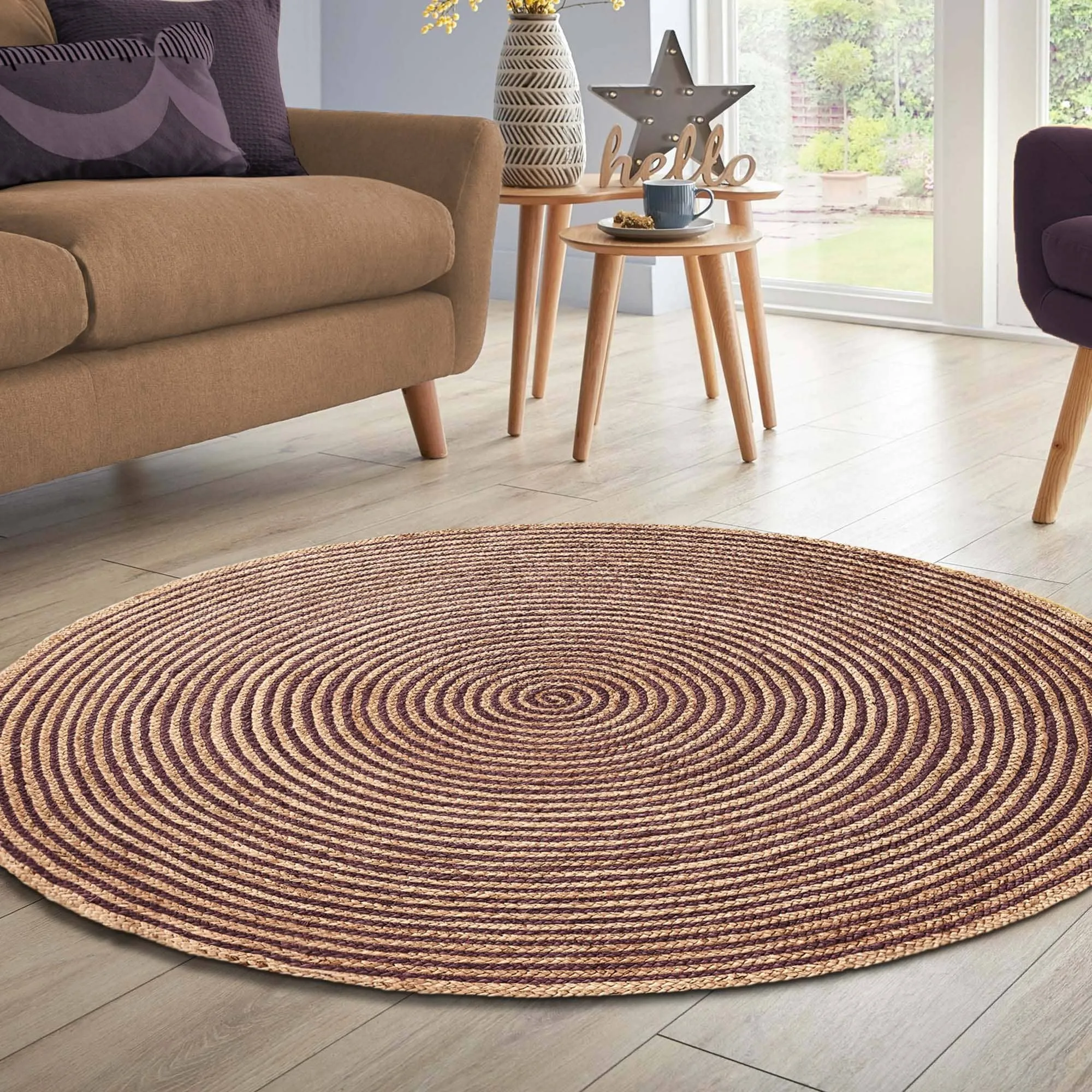 Superior Braided Jute Reversible Indoor Outdoor Area Rug