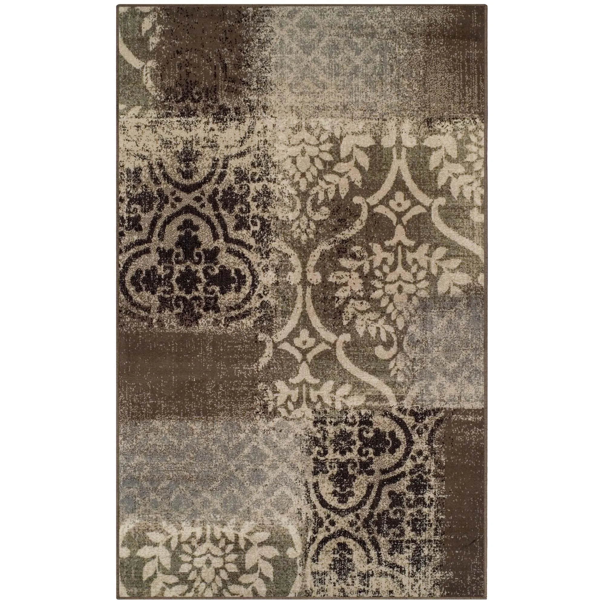 Superior Bristol Distressed Abstract Damask Indoor Runner or Area Rug