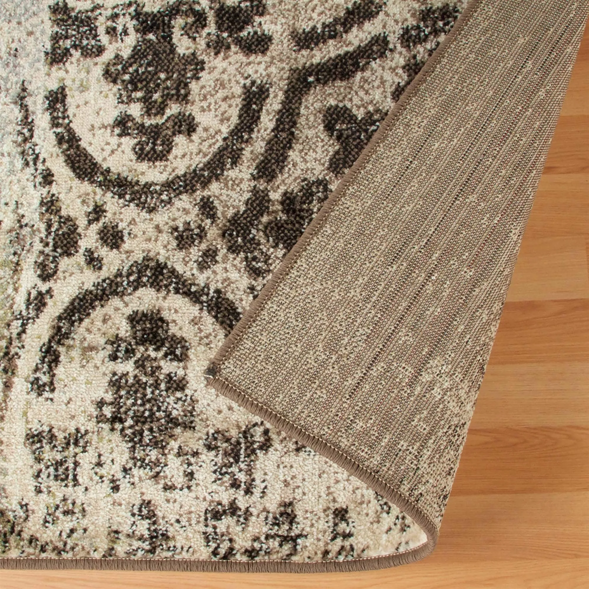 Superior Bristol Distressed Abstract Damask Indoor Runner or Area Rug