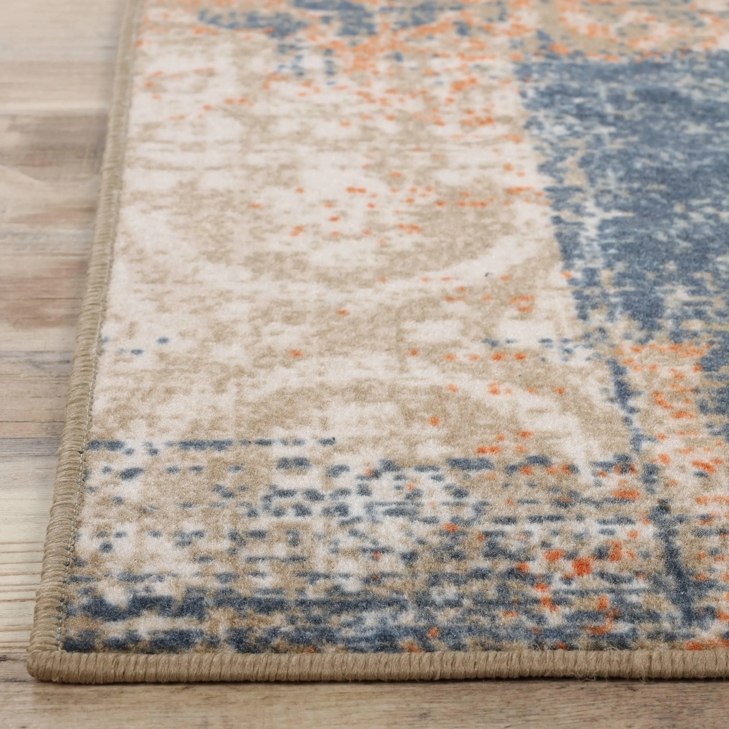 Superior Bristol Distressed Abstract Damask Indoor Runner or Area Rug