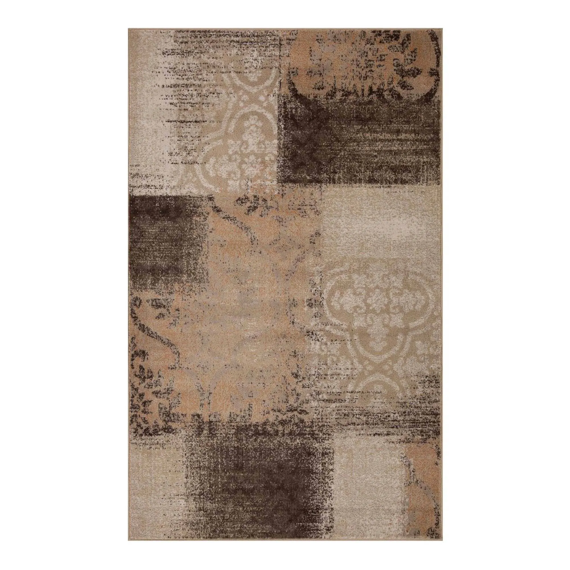Superior Bristol Distressed Abstract Damask Indoor Runner or Area Rug