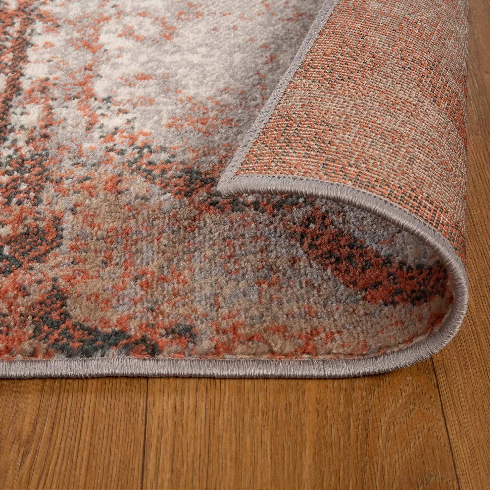 Superior Bristol Distressed Abstract Damask Indoor Runner or Area Rug
