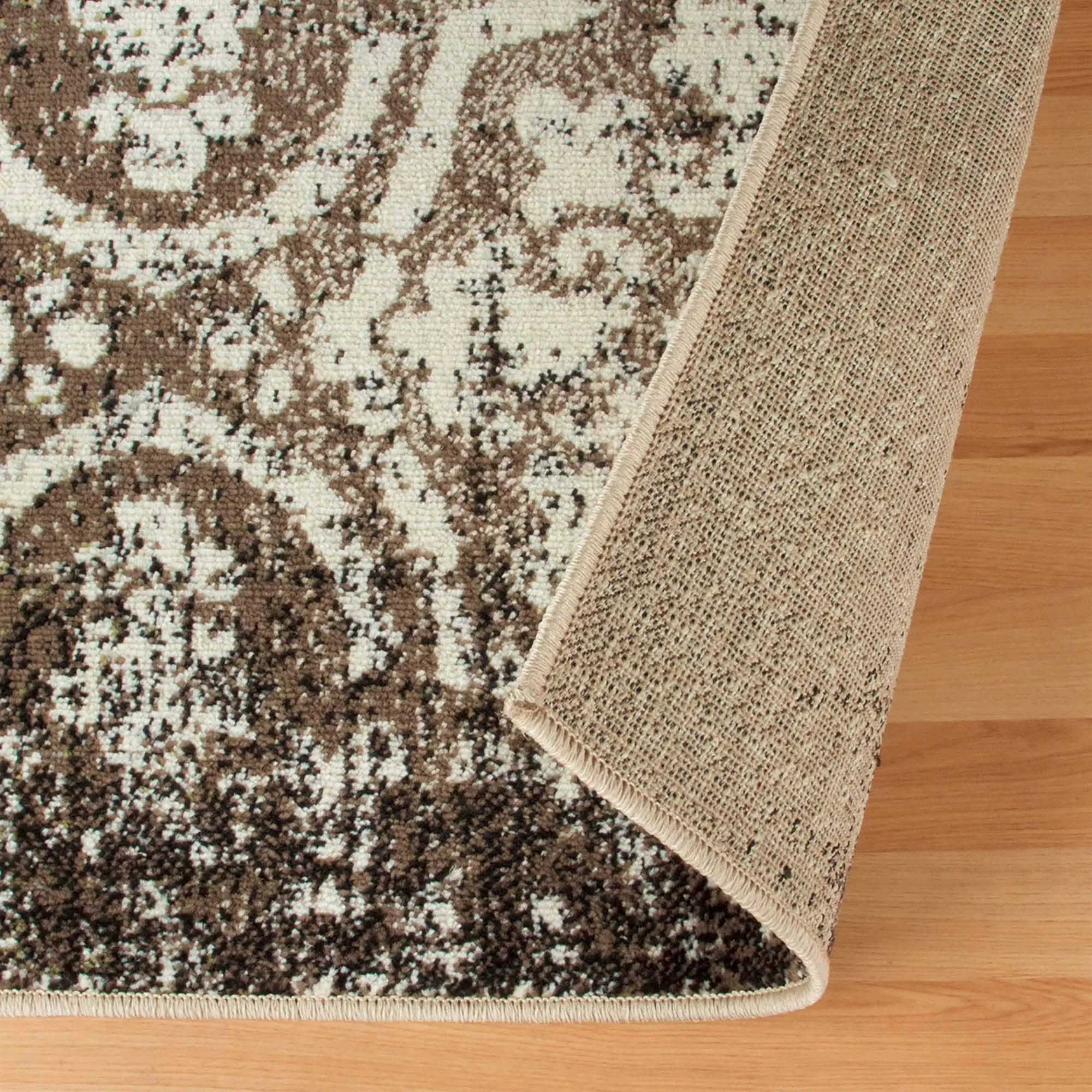 Superior Bristol Distressed Abstract Damask Indoor Runner or Area Rug
