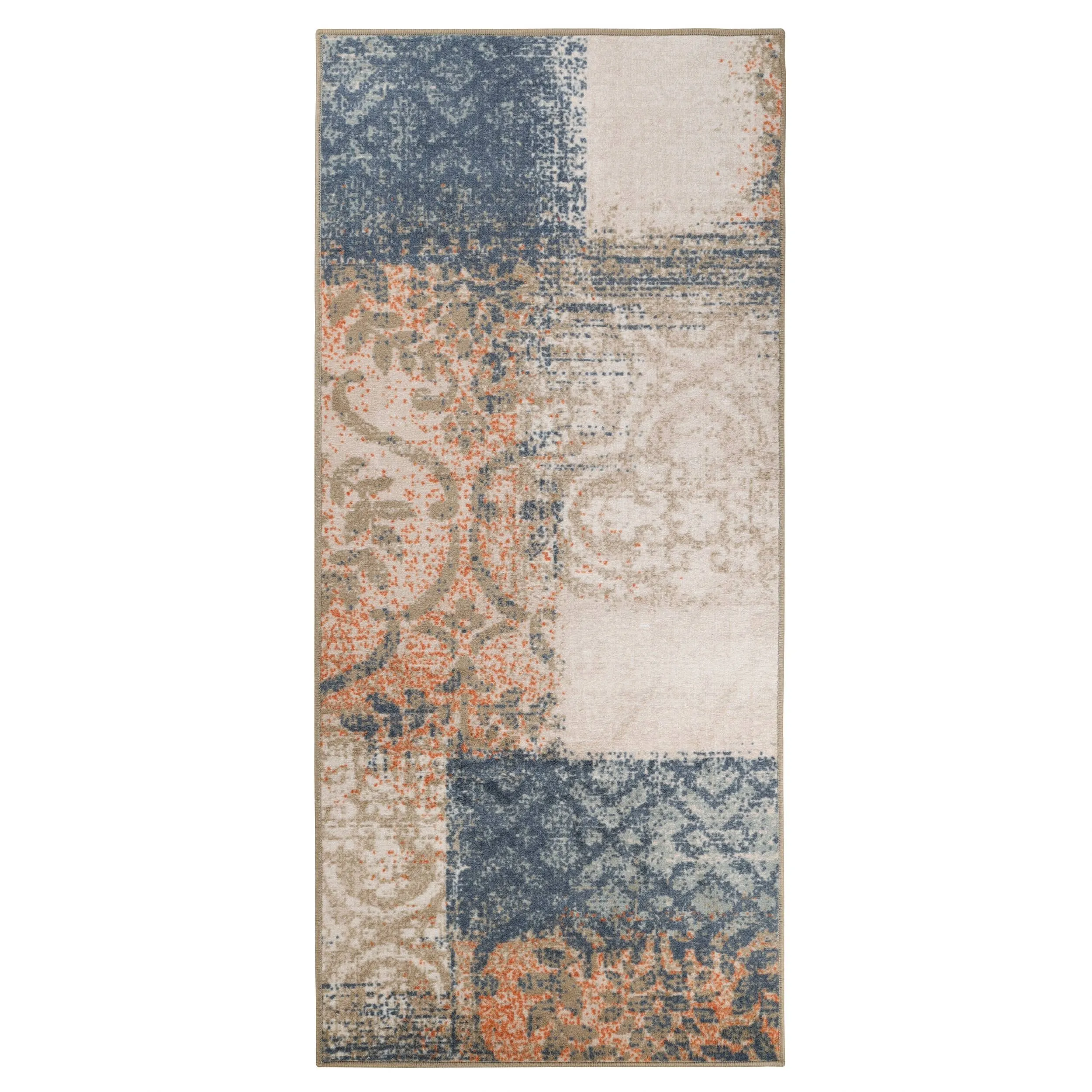 Superior Bristol Distressed Abstract Damask Indoor Runner or Area Rug