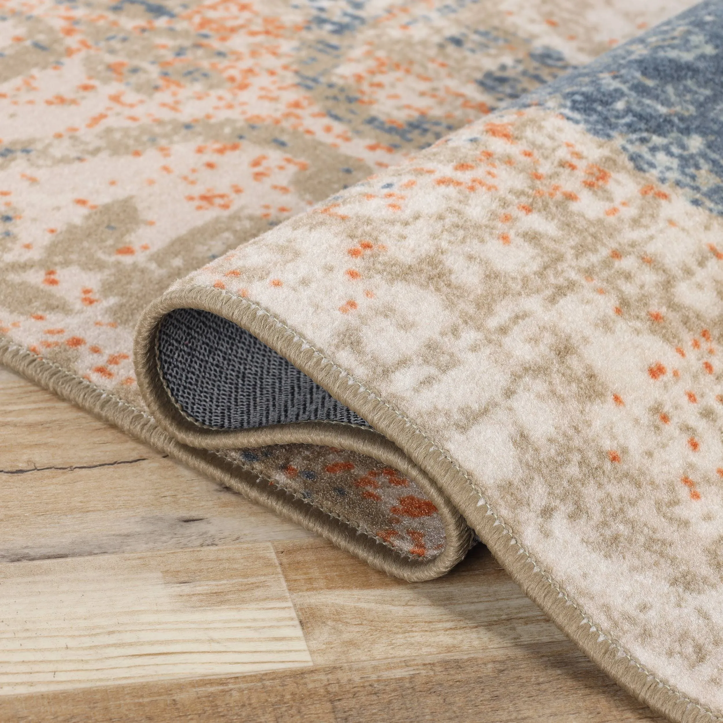 Superior Bristol Distressed Abstract Damask Indoor Runner or Area Rug