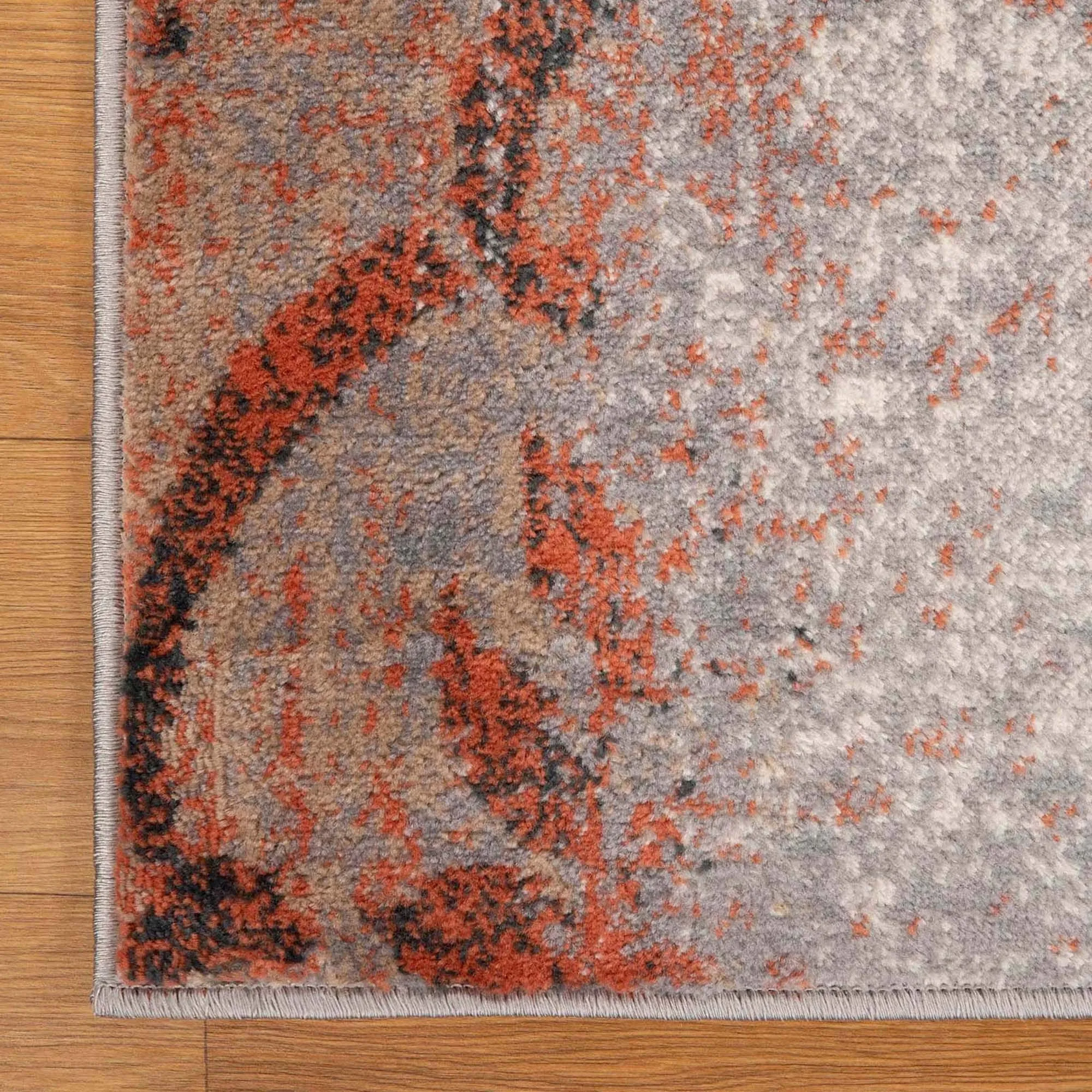 Superior Bristol Distressed Abstract Damask Indoor Runner or Area Rug