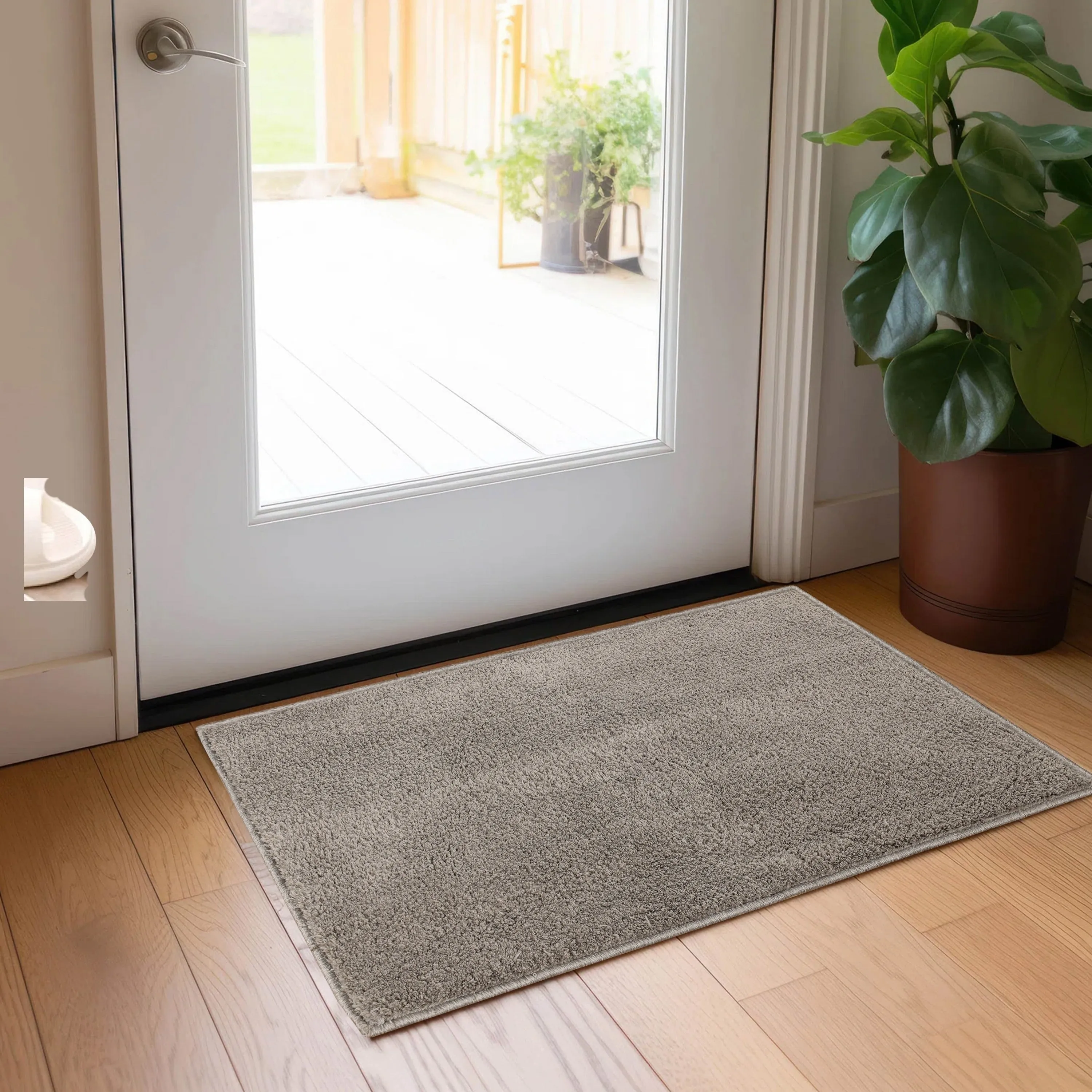 Superior California Shag Solid Plush Non-Slip Indoor Runner or Area Rug